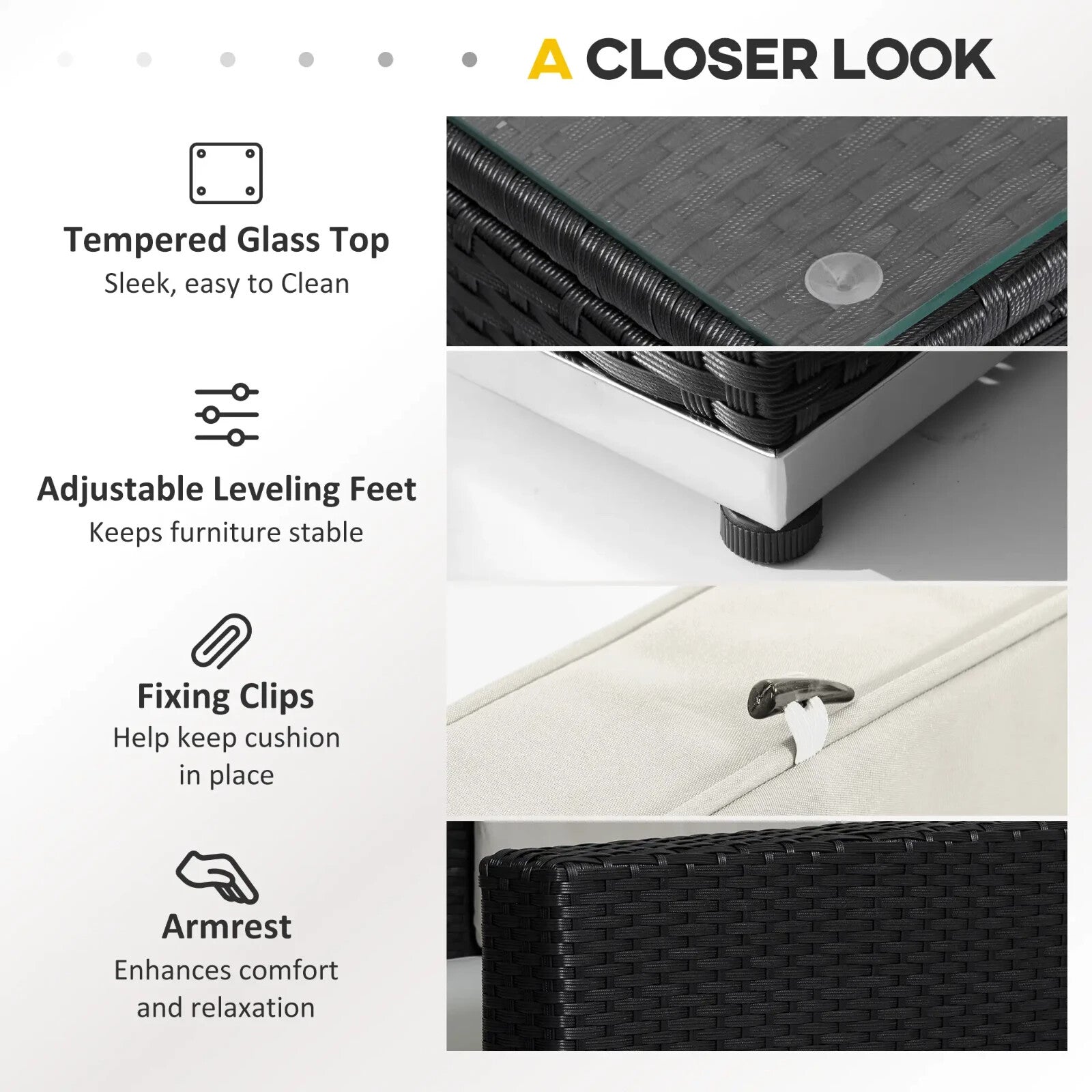 8 Piece Rattan Garden Sofa Set Outdoor Lounge Furniture with Cushions and Table - Home and Garden Furniture Shop - rustic - furniture