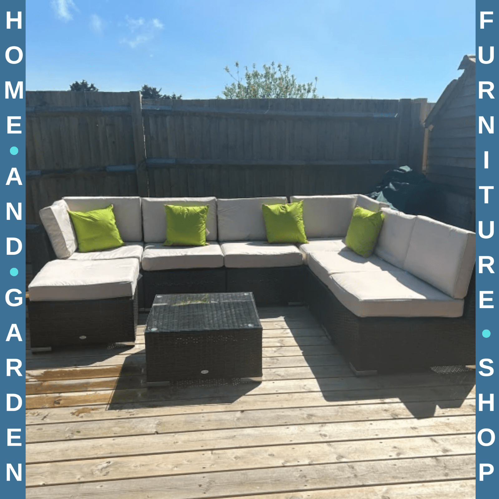 8 Piece Rattan Garden Sofa Set Outdoor Lounge Furniture with Table and Cushions - Home and Garden Furniture Shop - rustic - furniture