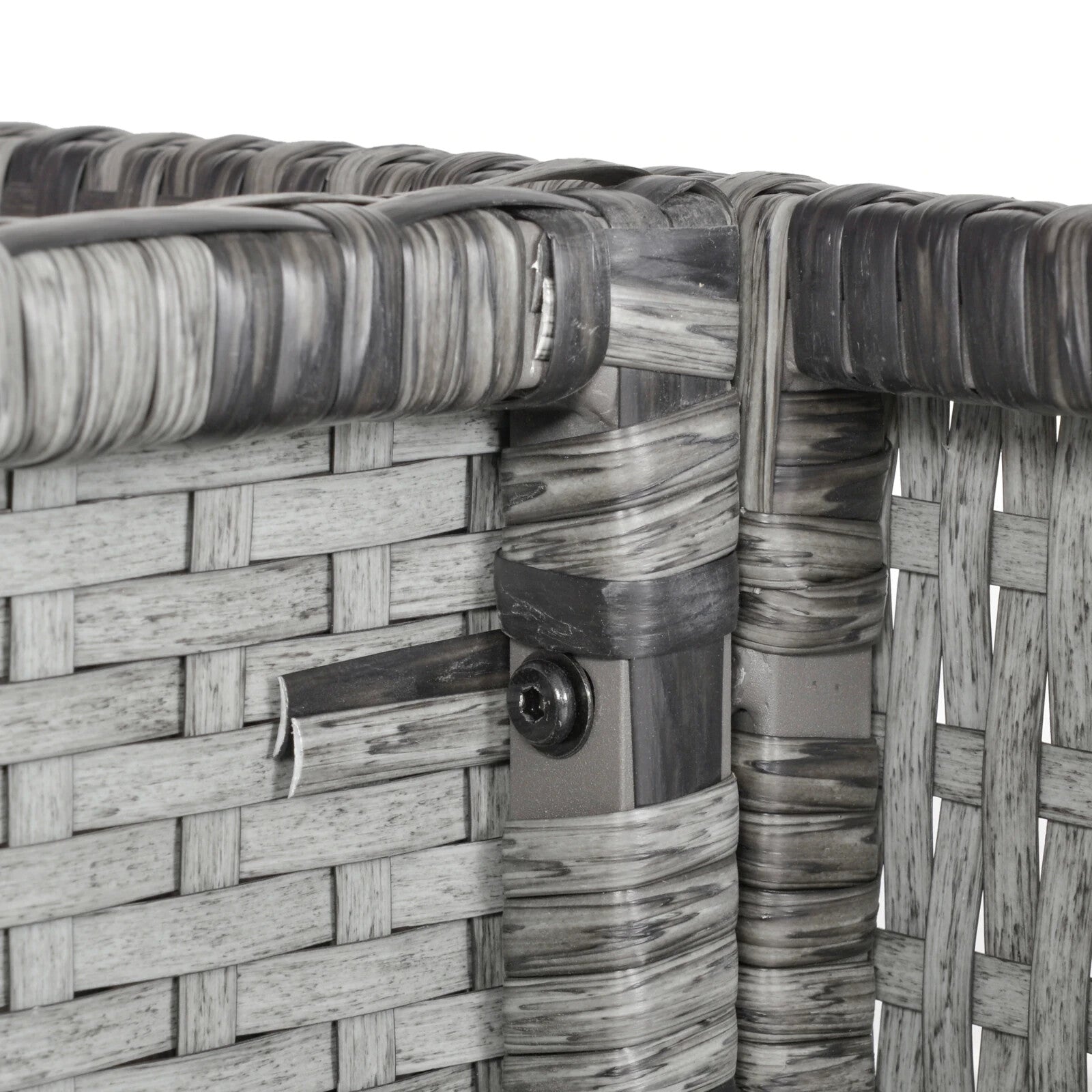 8 - Seater Rattan Dining Set Garden Furniture with Cushion Woven Rattan Chair Grey - Home and Garden Furniture Shop - rustic - furniture