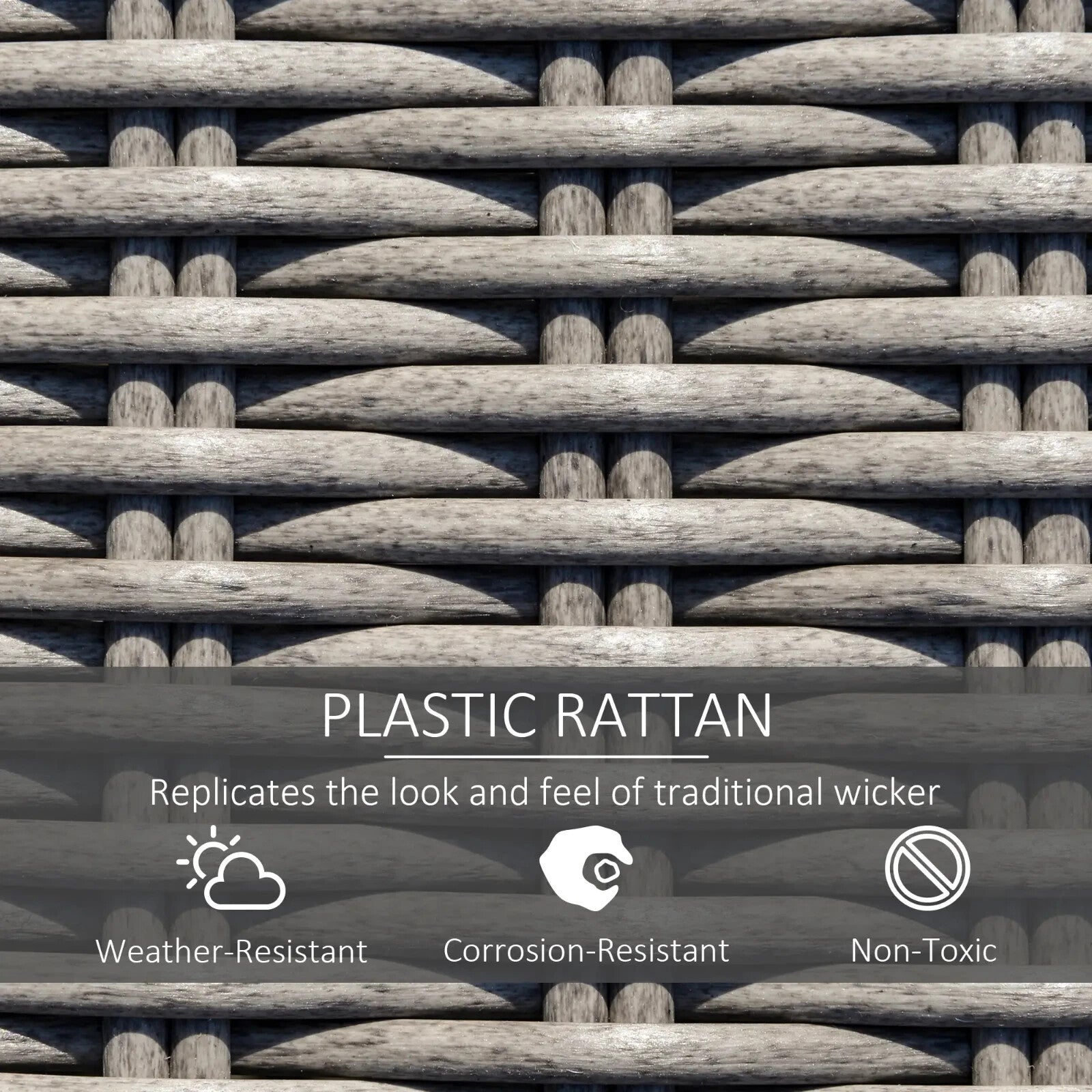 8 - Seater Rattan Garden Furniture Set w/ L - Shape Sofa, Footstool & Fire Pit Table - Home and Garden Furniture Shop - rustic - furniture