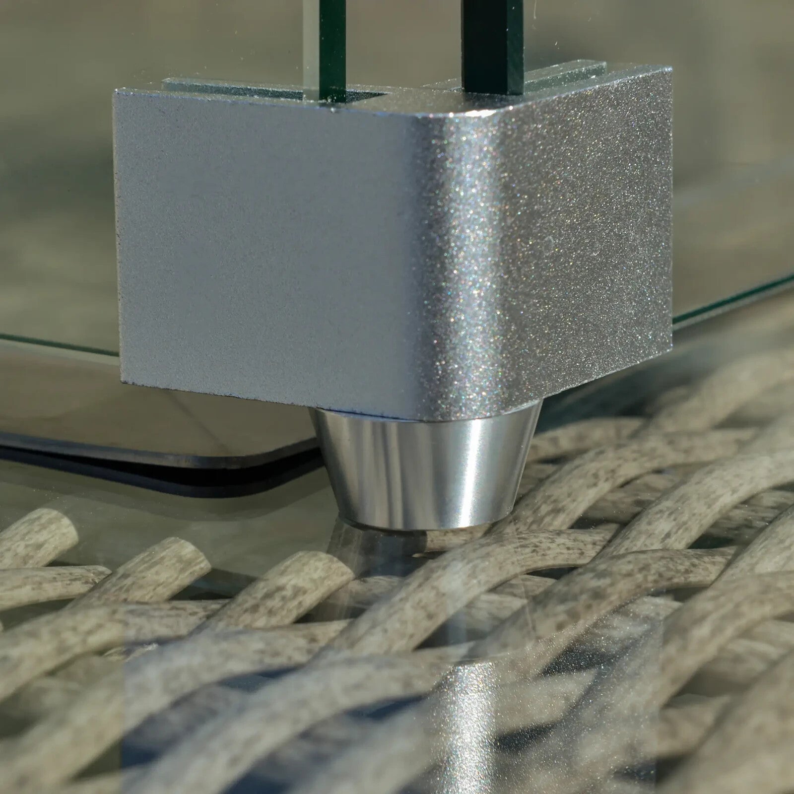 8 - Seater Rattan Garden Furniture Set w/ L - Shape Sofa, Footstool & Fire Pit Table - Home and Garden Furniture Shop - rustic - furniture