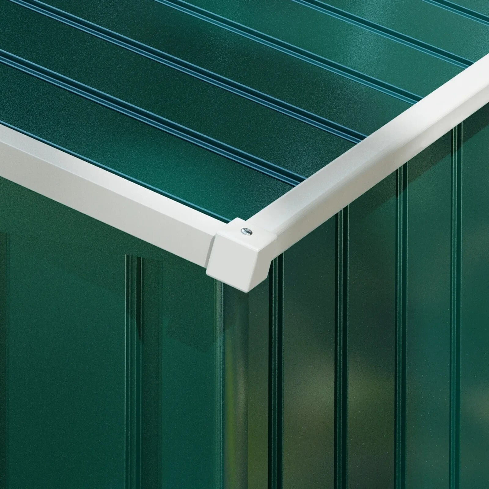 8 x 6ft Metal Garden Storage Shed Double Sliding Door Outdoor Utility Shed Green - Home and Garden Furniture Shop - rustic - furniture