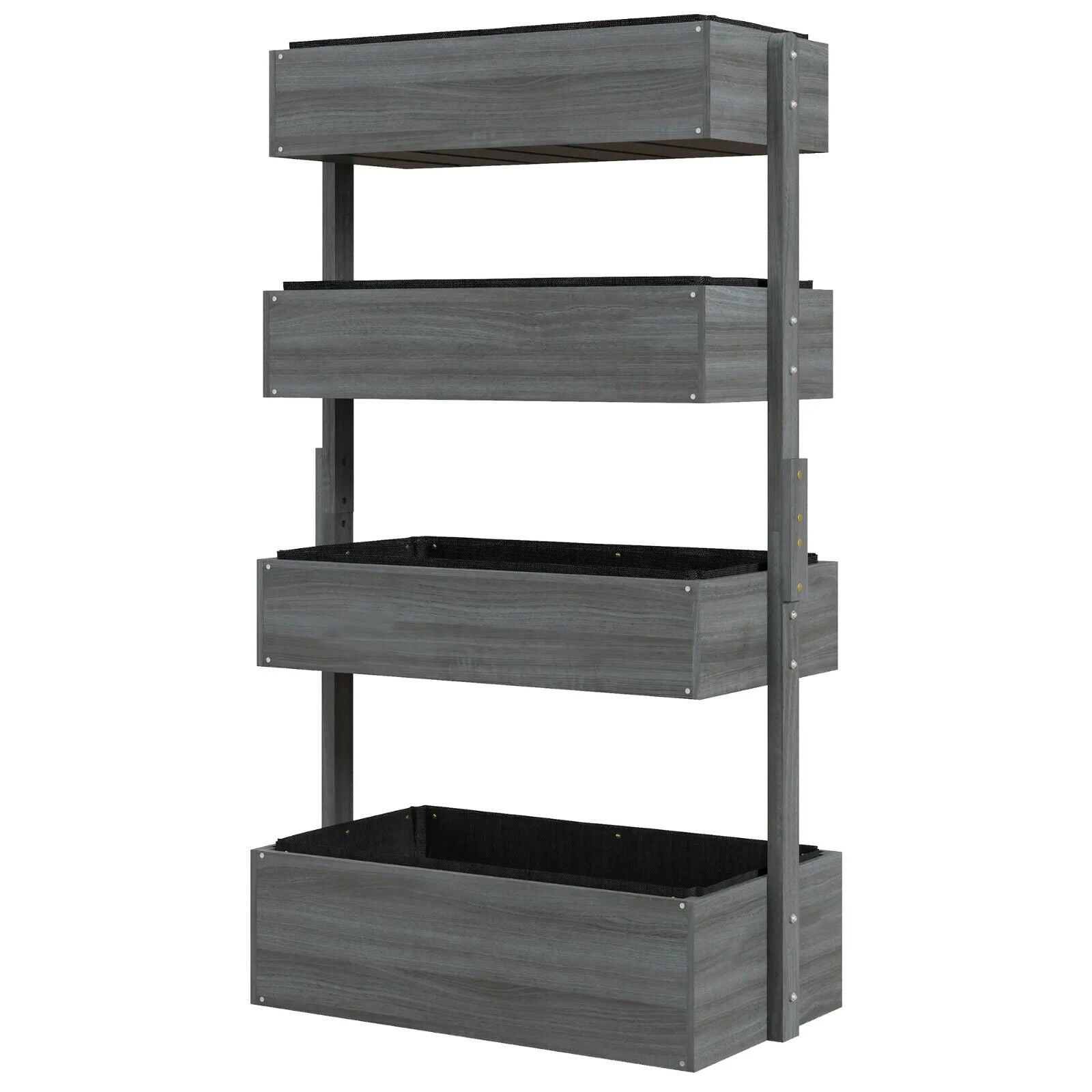 80×45×142 cm 4 Tier Raised Garden Bed Fir Wood Vertical Planter Elevated Stand - Home and Garden Furniture Shop - #rustic - furniture#