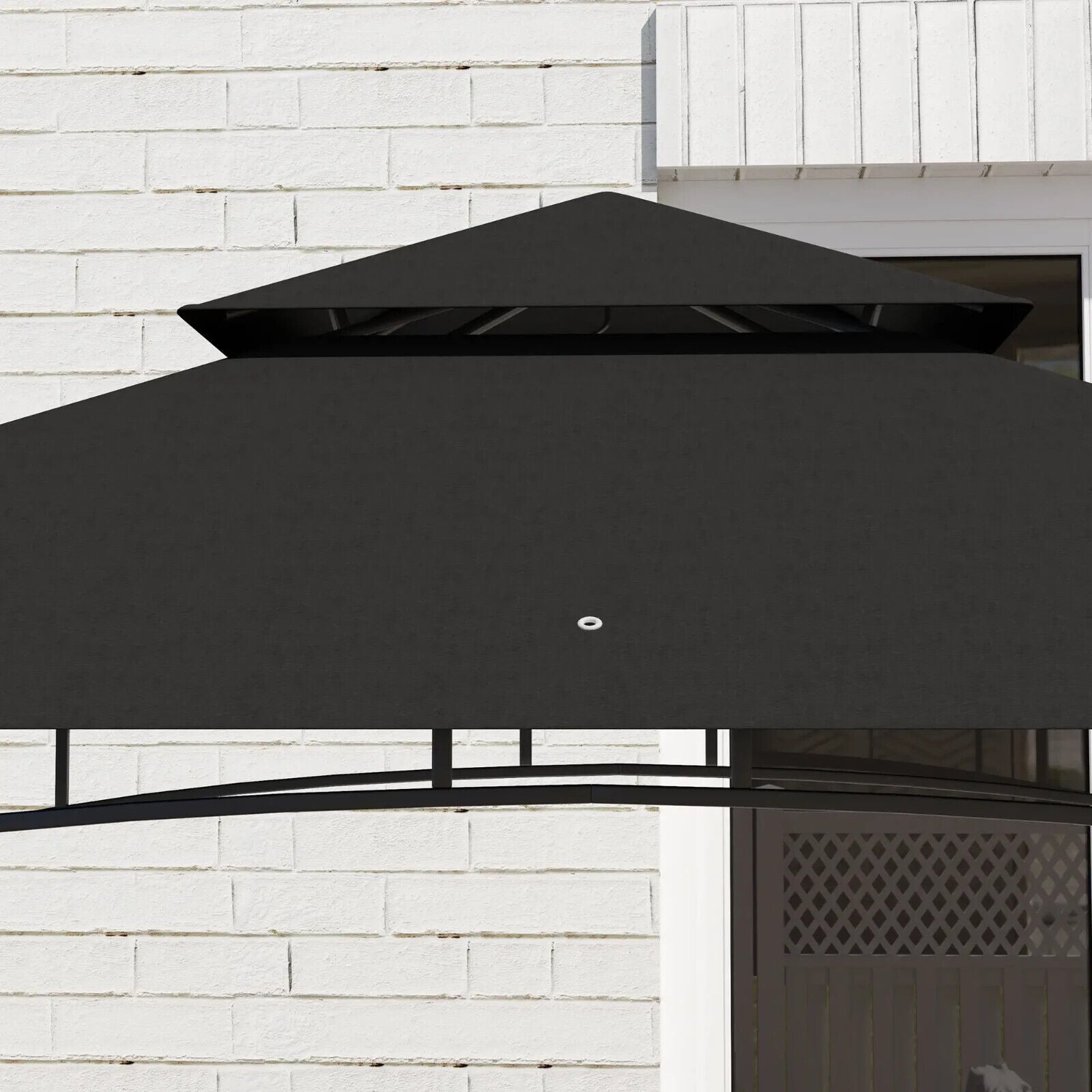 8×5 ft Grill Gazebo BBQ Shelter w/ Double Tier Roof Side Shelves&Storage Baskets - Home and Garden Furniture Shop - #rustic - furniture#