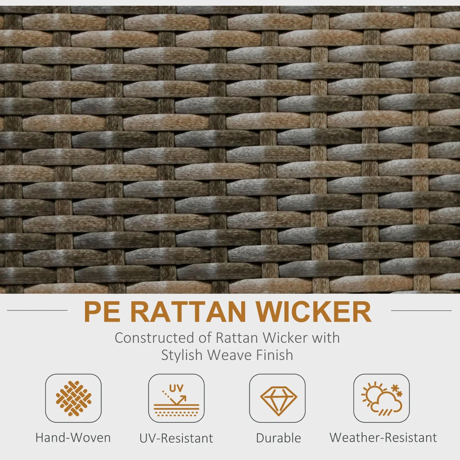 8Pcs Patio Rattan Corner Sofa Set Garden Furniture Side Table Cushion 6 Seater - Home and Garden Furniture Shop - rustic - furniture