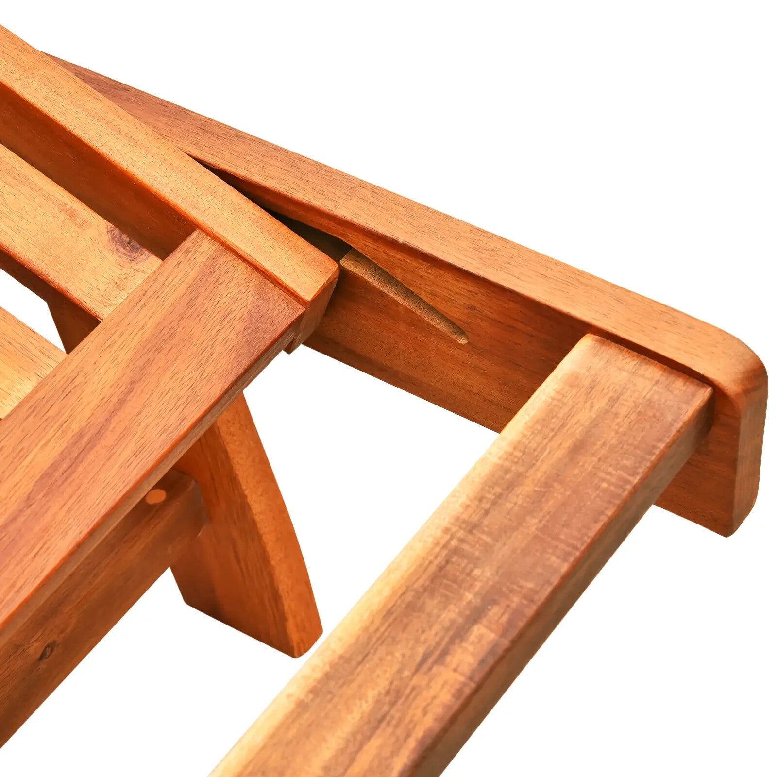 Acacia Wood Reclining Outdoor Garden Sun Lounger w/ Wheels for Patio or Poolside - Home and Garden Furniture Shop - rustic - furniture