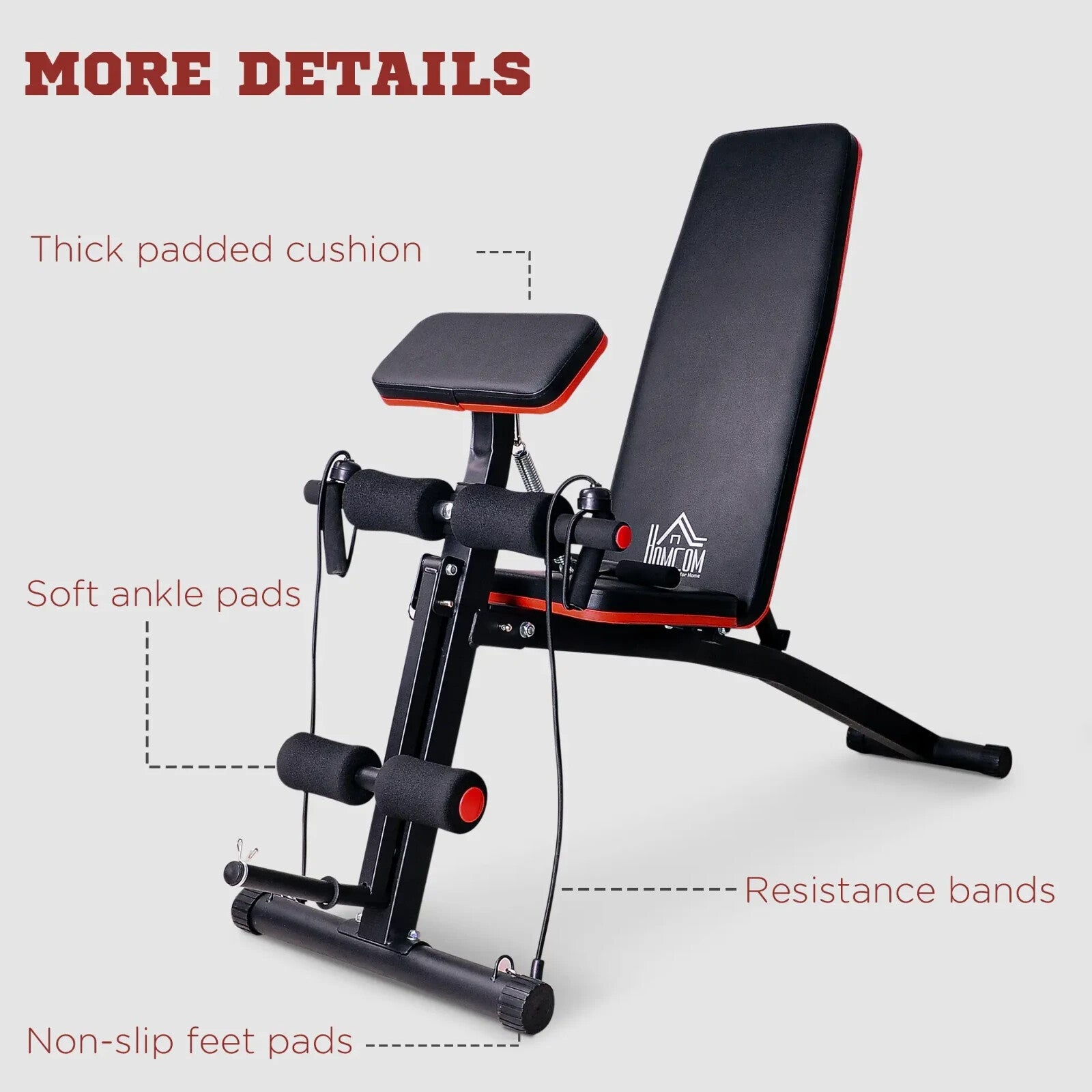 Adjustable Foldable Dumbbell Bench Home Gym Weight Training Equipment Incline - Home and Garden Furniture Shop - rustic - furniture