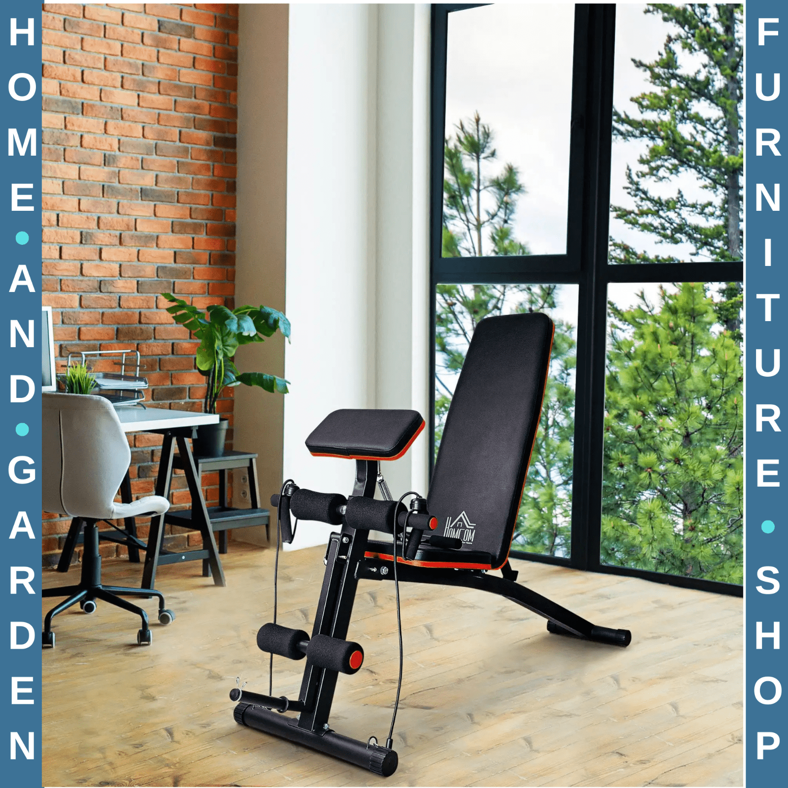 Adjustable Foldable Dumbbell Bench Home Gym Weight Training Equipment Incline - Home and Garden Furniture Shop - rustic - furniture