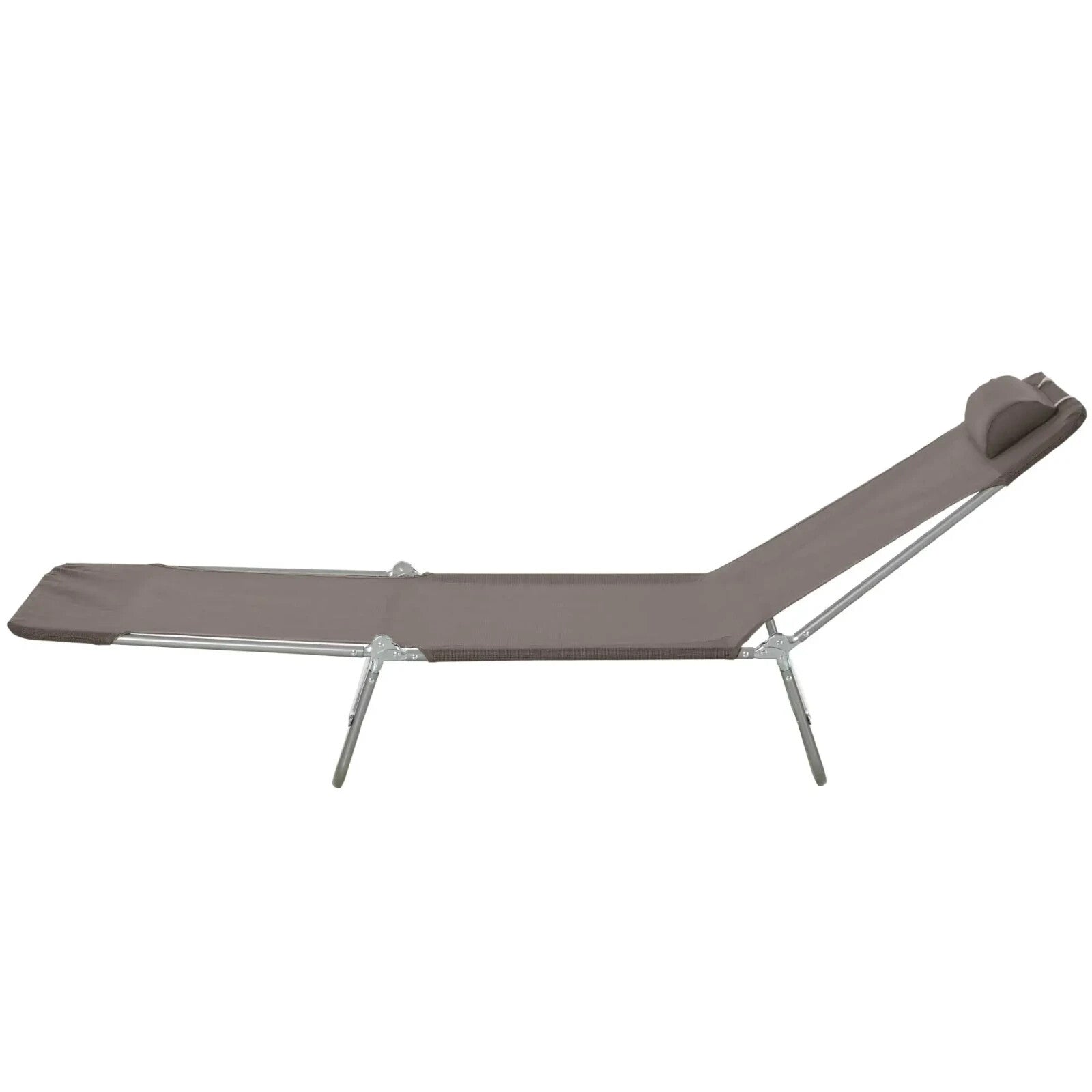 Adjustable Garden Lounger Foldable Sun Bed Chair for Outdoor Relaxation Coffee - Home and Garden Furniture Shop - rustic - furniture