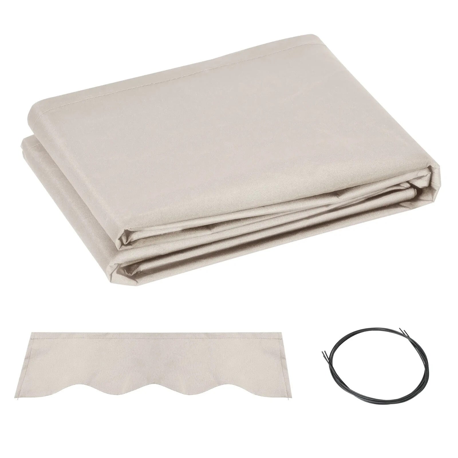 Awning Replacement Canopy Fabric Only Shade Cover Water Resistant Cream White - Home and Garden Furniture Shop - rustic - furniture