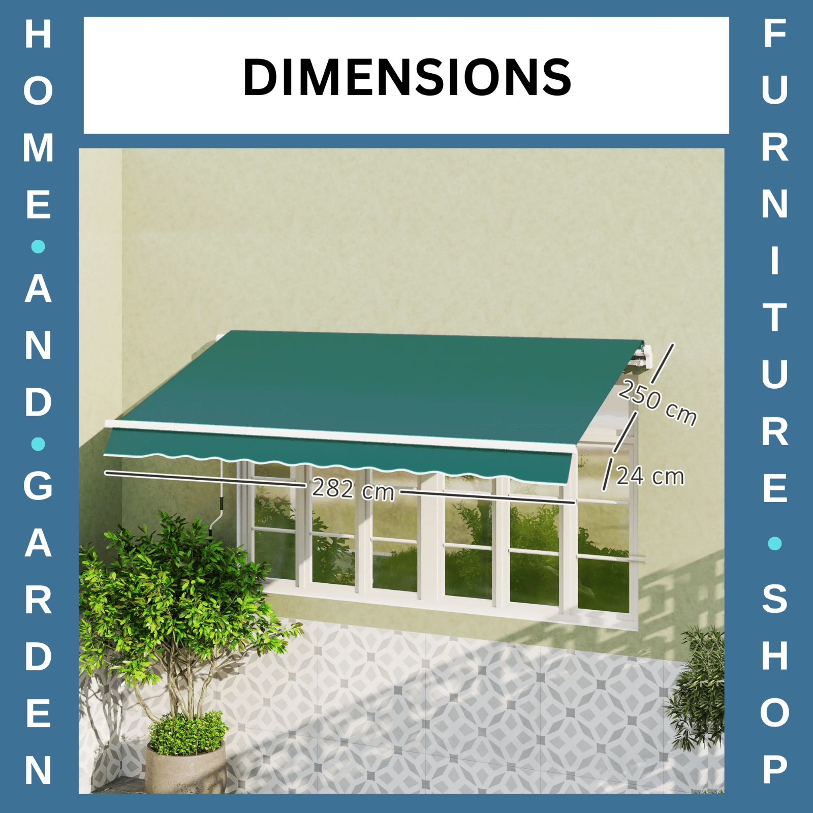 Awning Replacement Canopy Fabric Only Sun Shade Cover Water Resistant Green - Home and Garden Furniture Shop - rustic - furniture