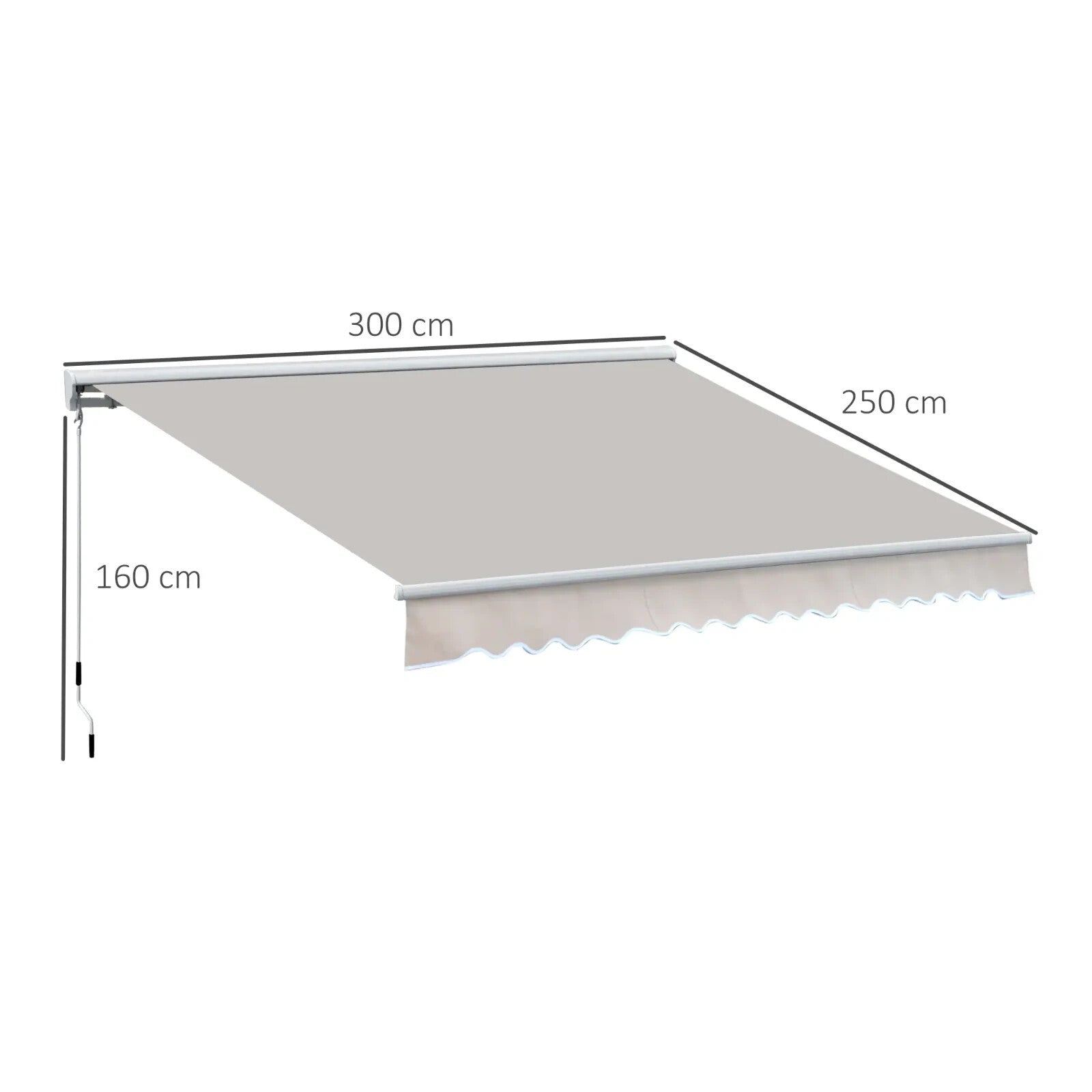 Awning Retractable Canopy Manual/Electric Rectangular Patio Shelter Cream White - Home and Garden Furniture Shop - rustic - furniture