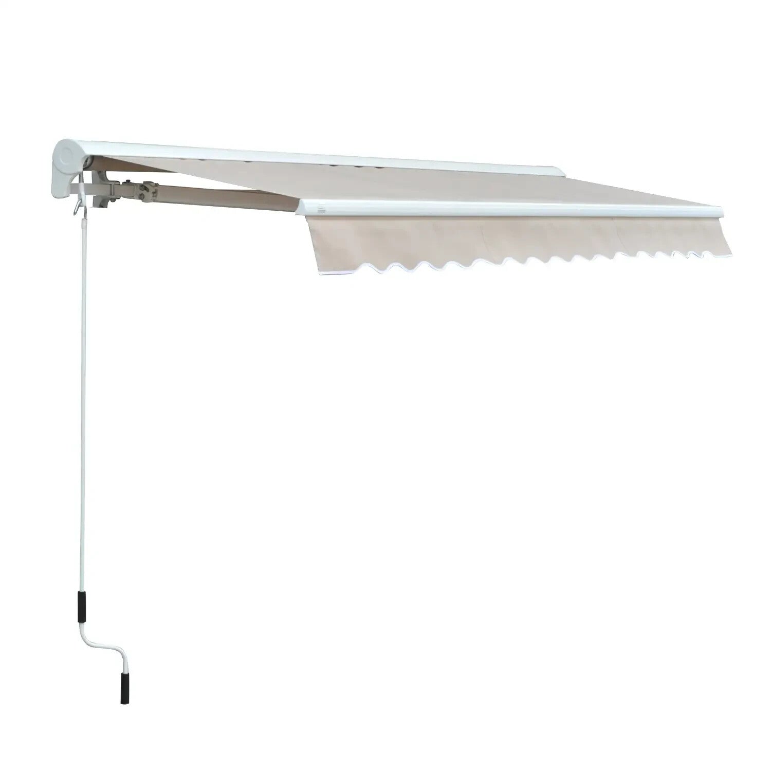 Awning Retractable Canopy Manual/Electric Rectangular Patio Shelter Cream White - Home and Garden Furniture Shop - rustic - furniture
