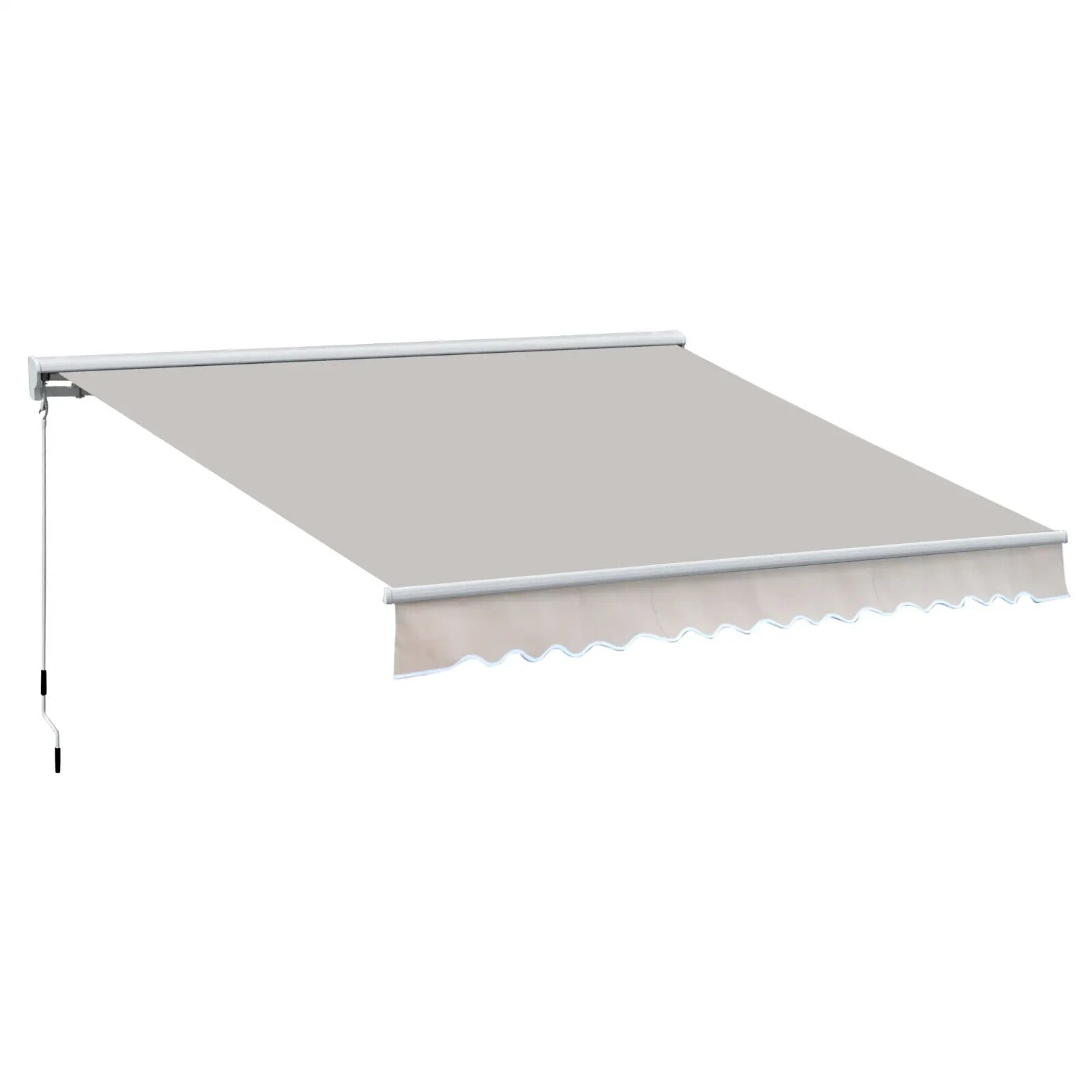 Awning Retractable Canopy Manual/Electric Rectangular Patio Shelter Cream White - Home and Garden Furniture Shop - rustic - furniture
