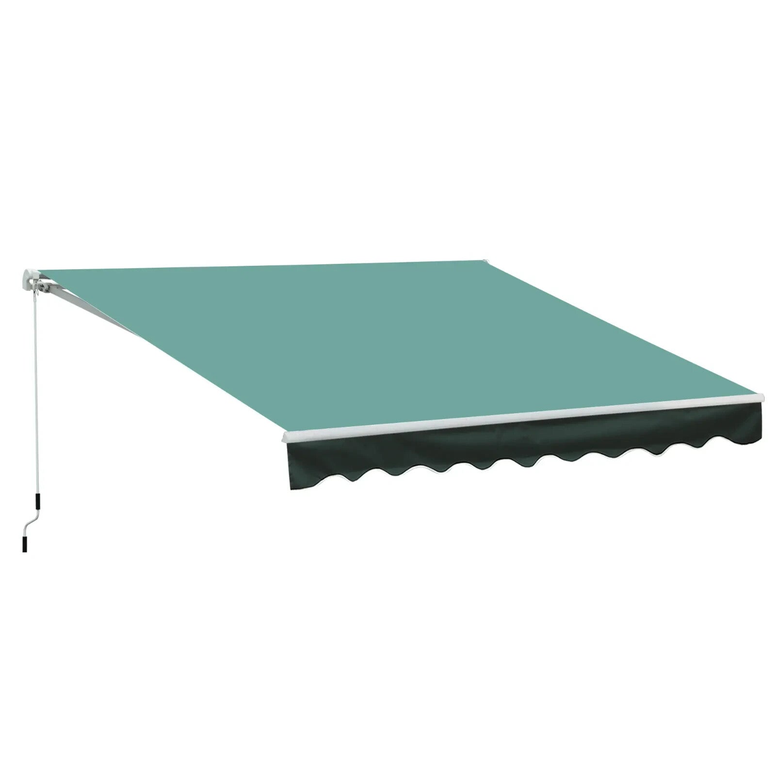 Awning Retractable Canopy Water - Resistant with Crank & Height Adjustable Green - Home and Garden Furniture Shop - #rustic - furniture#