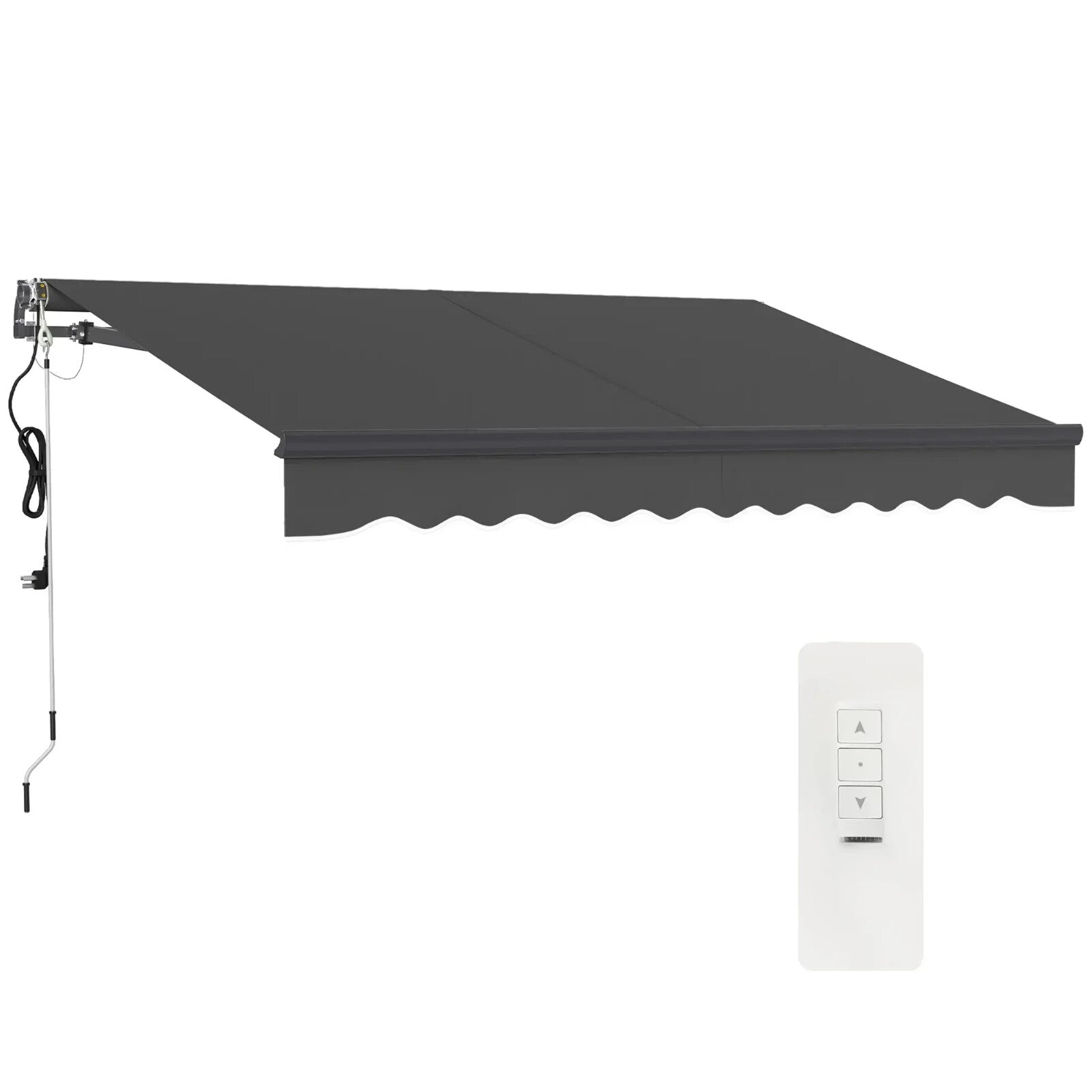 Awning Retractable Sun Shelter Canopy with Remote Control & Electric Dark Grey - Home and Garden Furniture Shop - rustic - furniture