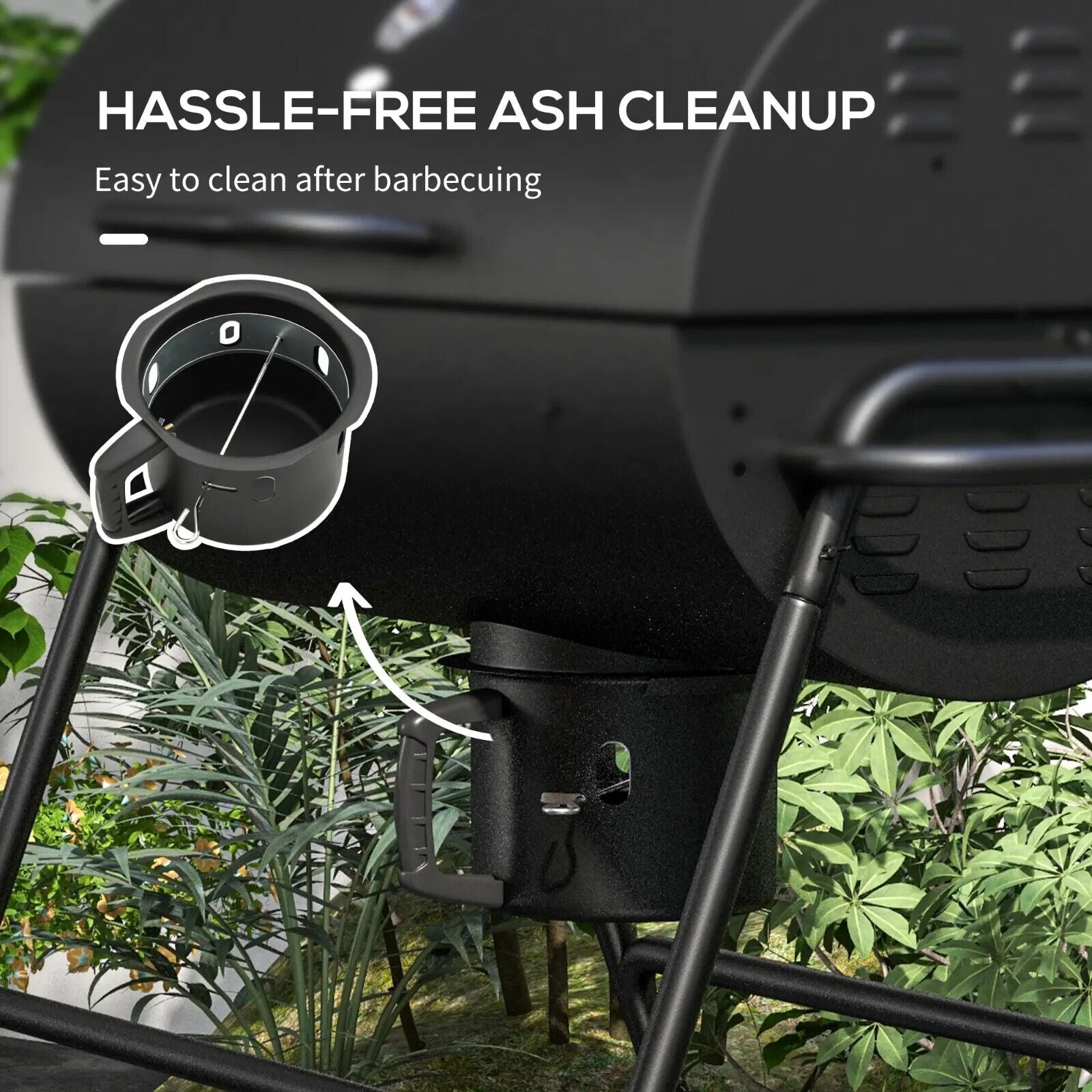 Barrel Charcoal BBQ Grill Trolley with Wheels, Ash Catchers and Thermometer - Home and Garden Furniture Shop - #rustic - furniture#