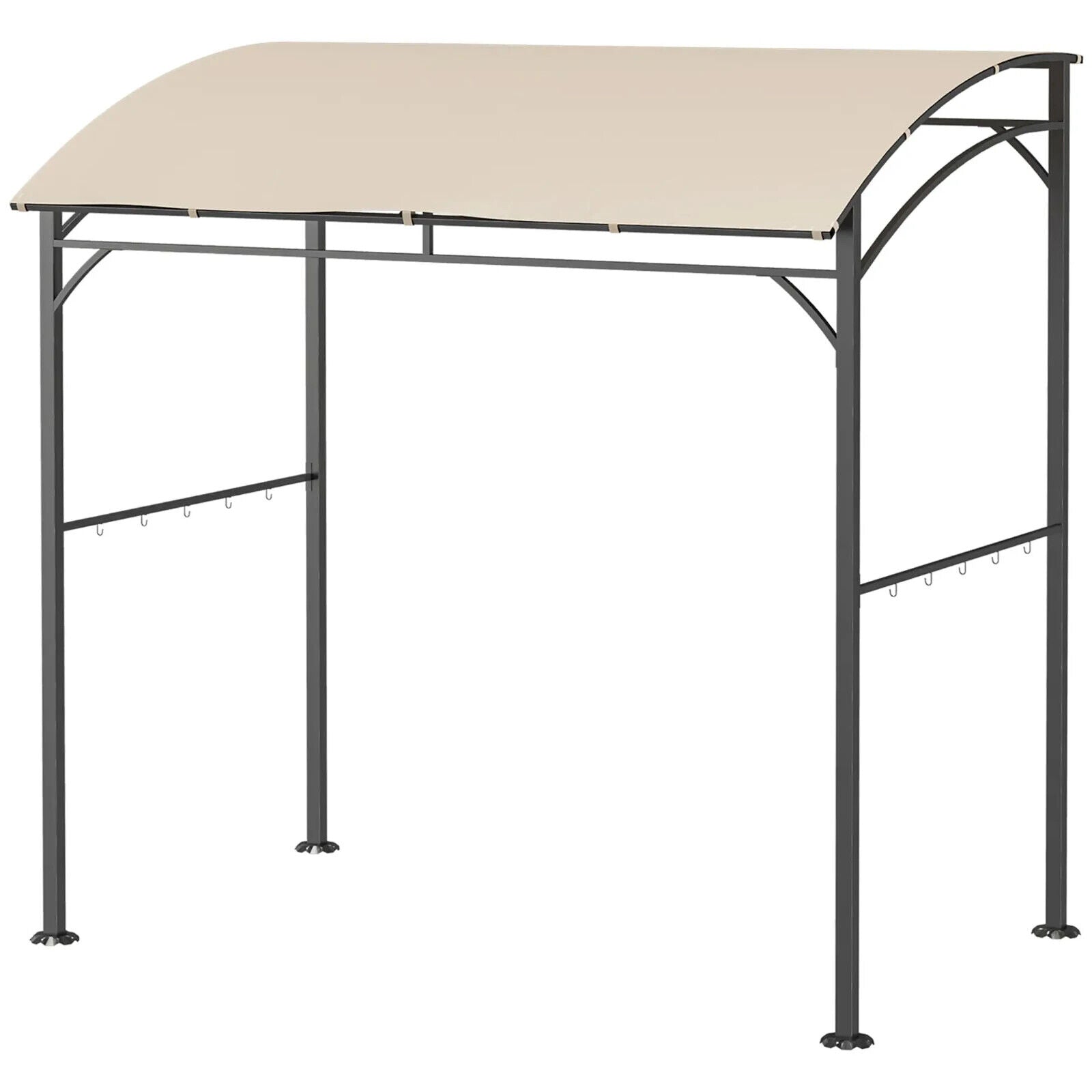 BBQ Gazebo Tent Outdoor BBQ Cooking Shelter 2.2 x 1.5 m Sun Shade Canopy Beige - Home and Garden Furniture Shop - #rustic - furniture#