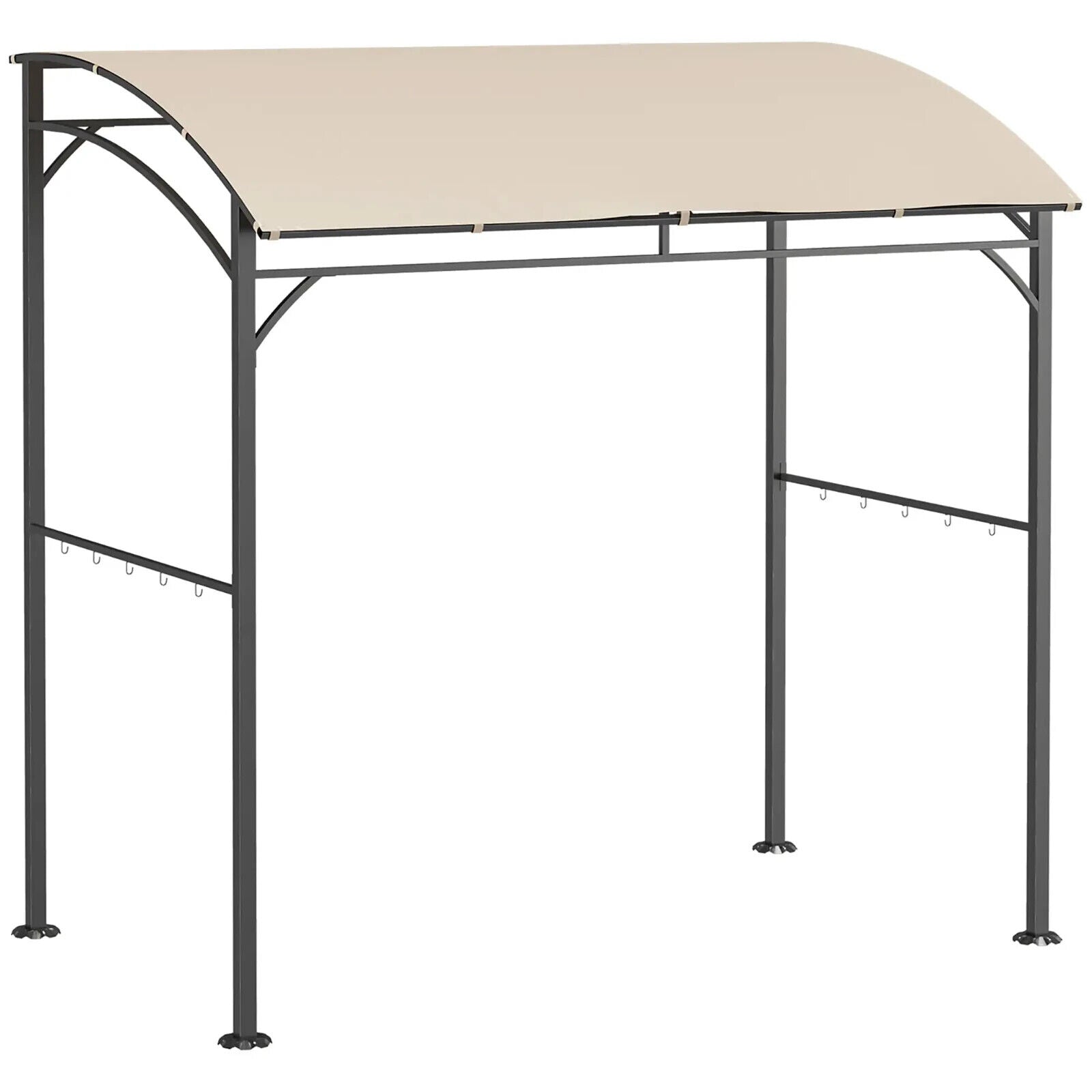 BBQ Gazebo Tent Outdoor BBQ Cooking Shelter 2.2 x 1.5 m Sun Shade Canopy Beige - Home and Garden Furniture Shop - #rustic - furniture#
