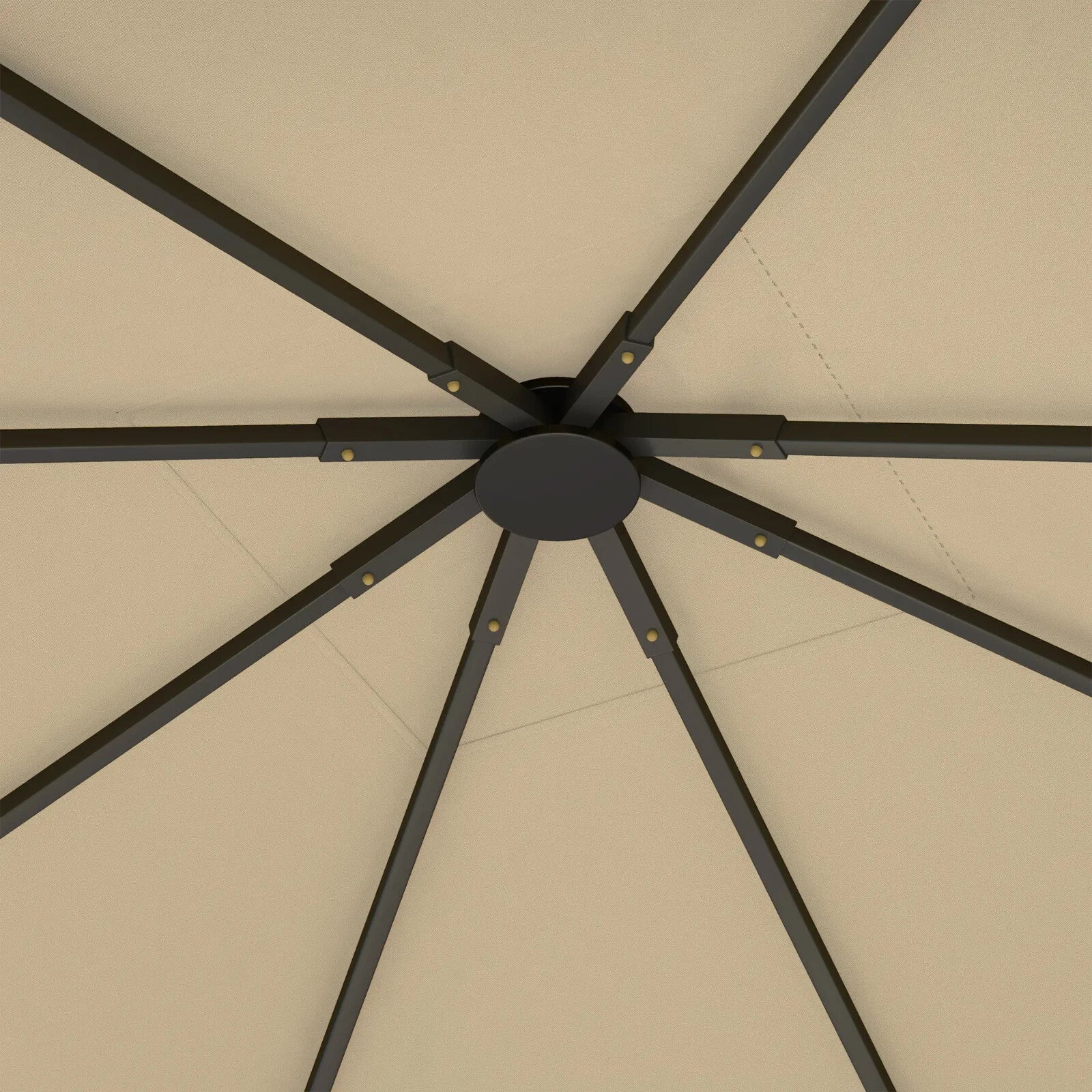 Beige Replacement Gazebo Canopy Cover with Drain Holes for 3 x 3(m) Gazebo Frame - Home and Garden Furniture Shop - rustic - furniture