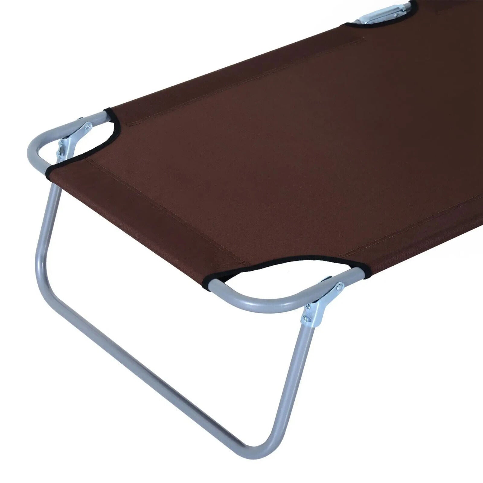 Brown Sun Lounger Recliner Seat Garden Folding Chair Day Bed Outdoor Sun Shade - Home and Garden Furniture Shop - #rustic - furniture#