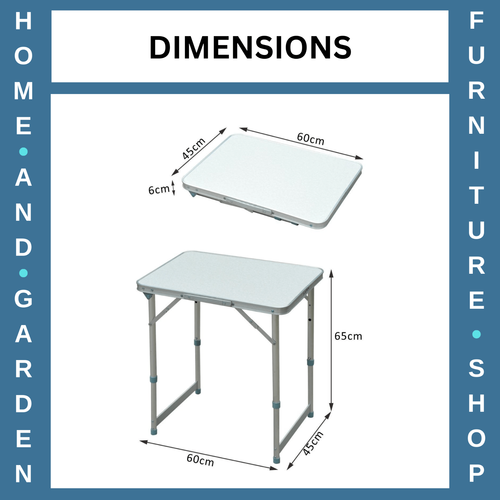 Camping Table Foldable with Builtin Carry Handles & Adjustable Legs Silver - Home and Garden Furniture Shop - rustic - furniture
