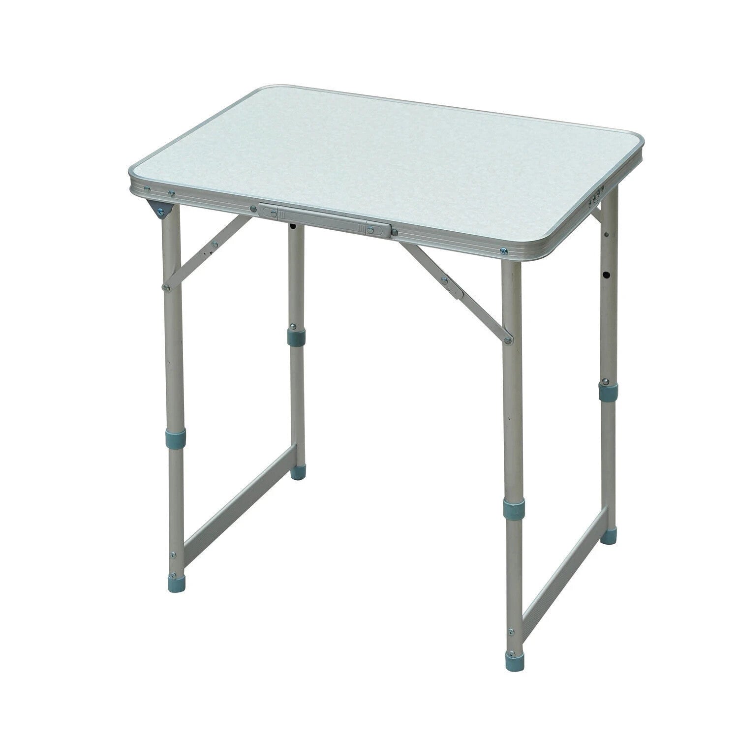 Camping Table Foldable with Builtin Carry Handles & Adjustable Legs Silver - Home and Garden Furniture Shop - rustic - furniture
