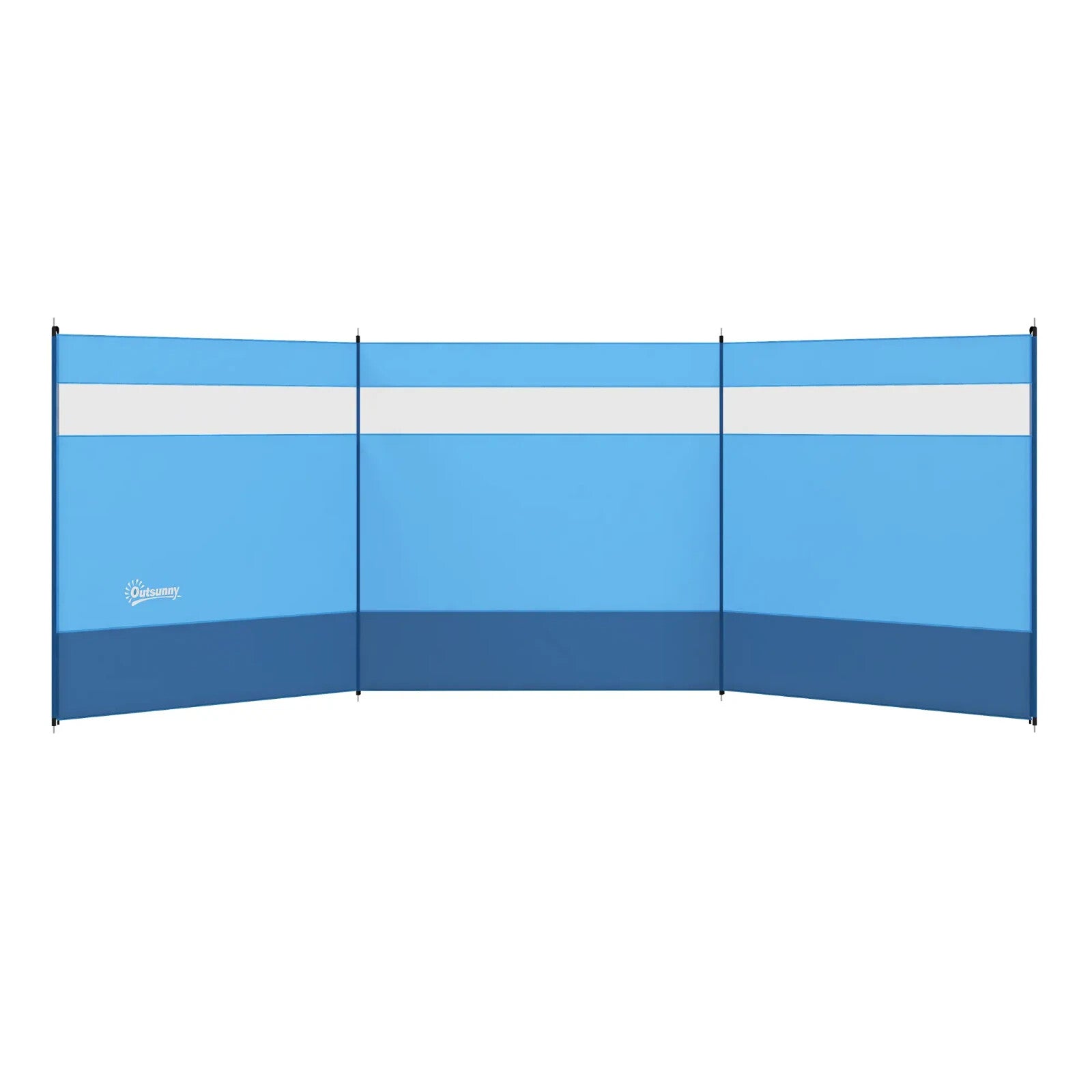 Camping Windbreaker Steel Poles Rectangular with Clear Windows & Carry Bag Blue - Home and Garden Furniture Shop - rustic - furniture