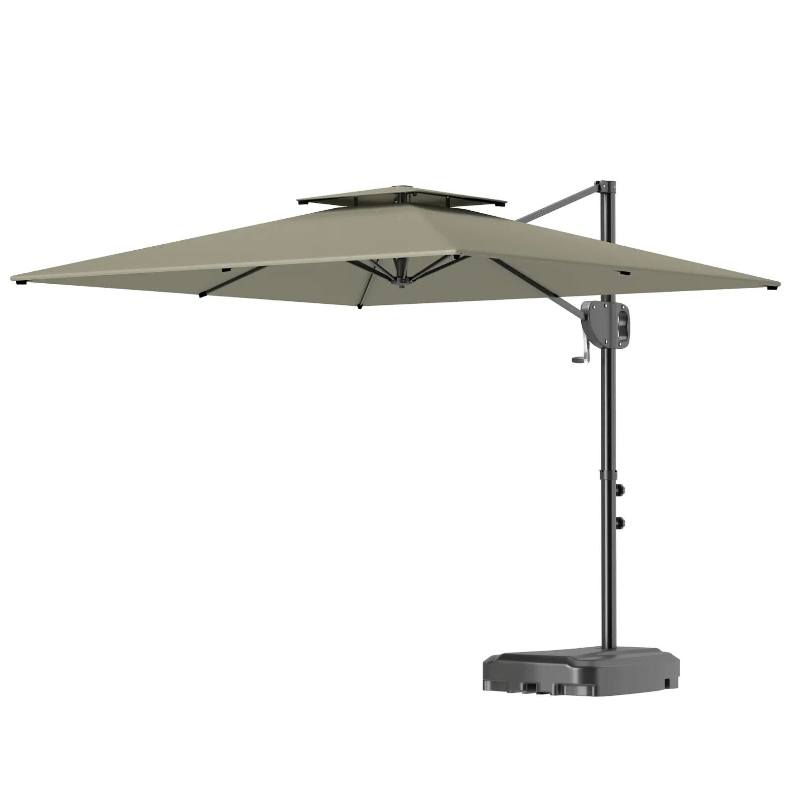 Cantilever Parasol with Weighted Base Square Hanging Garden Parasol with Crank - Home and Garden Furniture Shop - #rustic - furniture#