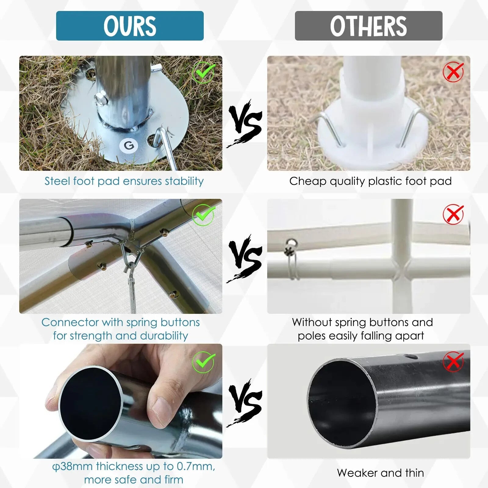 Carport Garage Shelter Polyethylene Canopy Tent UV Resistant Waterproof White - Home and Garden Furniture Shop - rustic - furniture