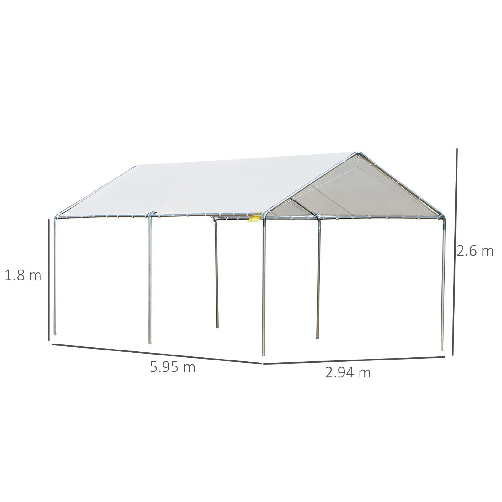 Carport Garage Shelter Polyethylene Canopy Tent UV Resistant Waterproof White - Home and Garden Furniture Shop - rustic - furniture
