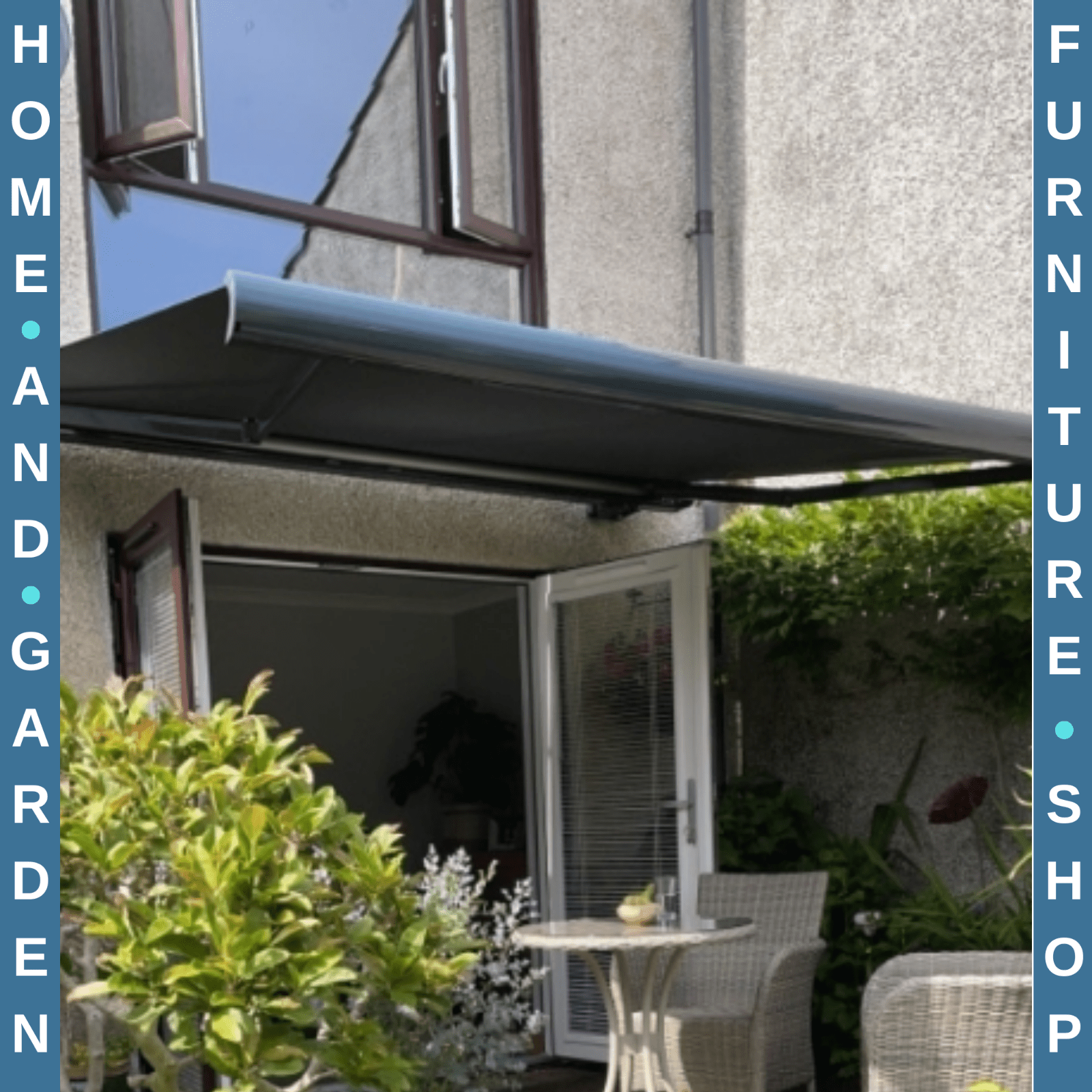 Cassette Electric Manual Awning Automatic Retractable Canopy w/ Remote 300x250cm - Home and Garden Furniture Shop - rustic - furniture