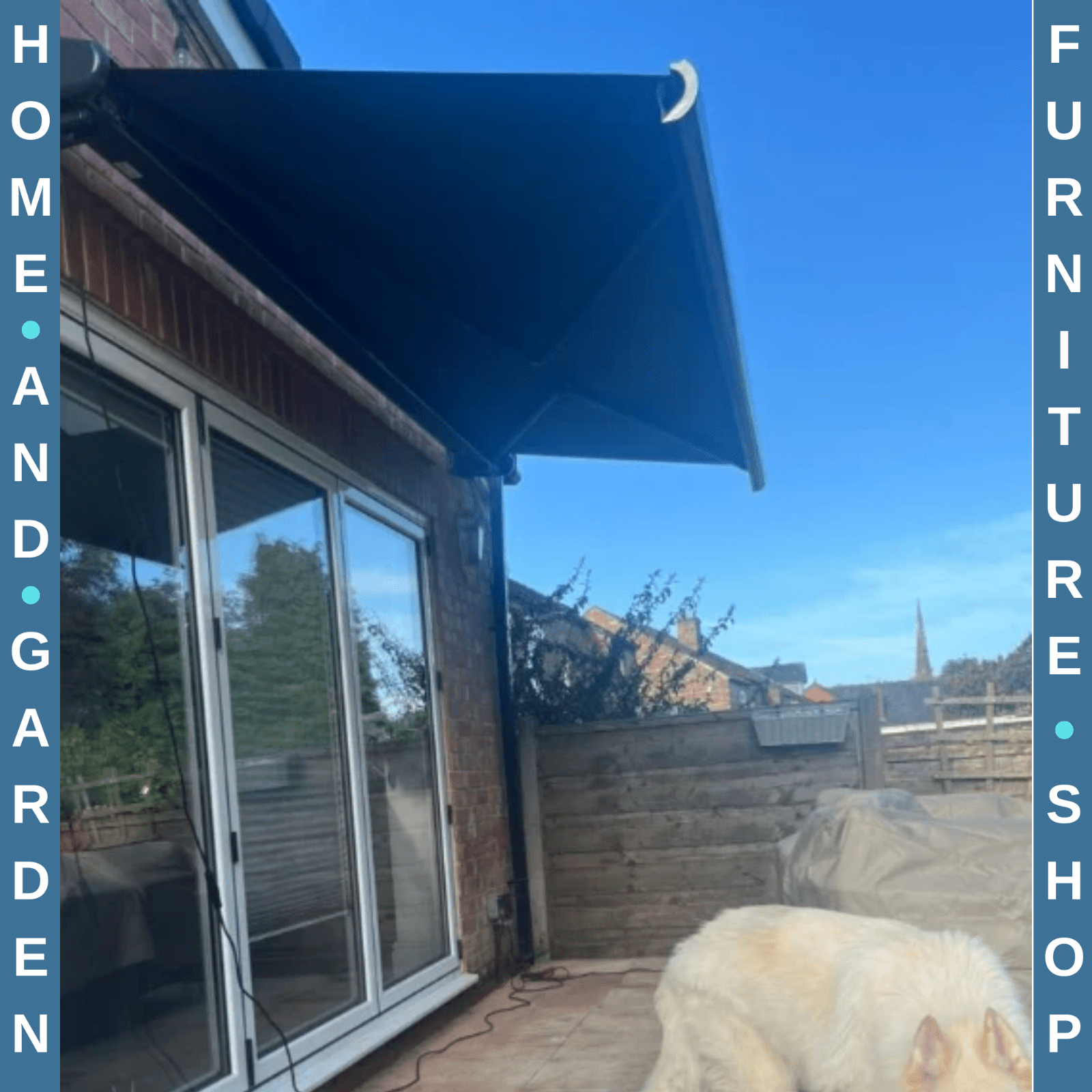 Cassette Electric Manual Awning Retractable Canopy with Remote Control 350x300cm - Home and Garden Furniture Shop - rustic - furniture