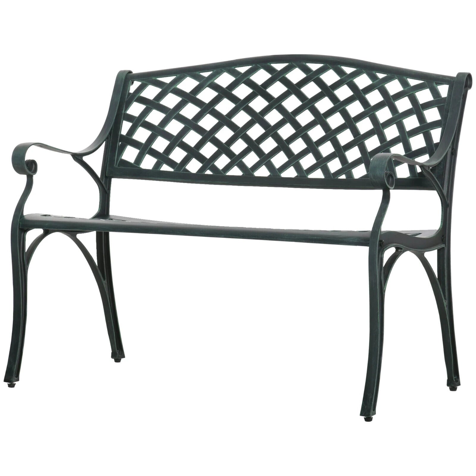 Cast Aluminium 2 Seater Garden Bench Antique Loveseat for Patio Porch Park - Home and Garden Furniture Shop - #rustic - furniture#