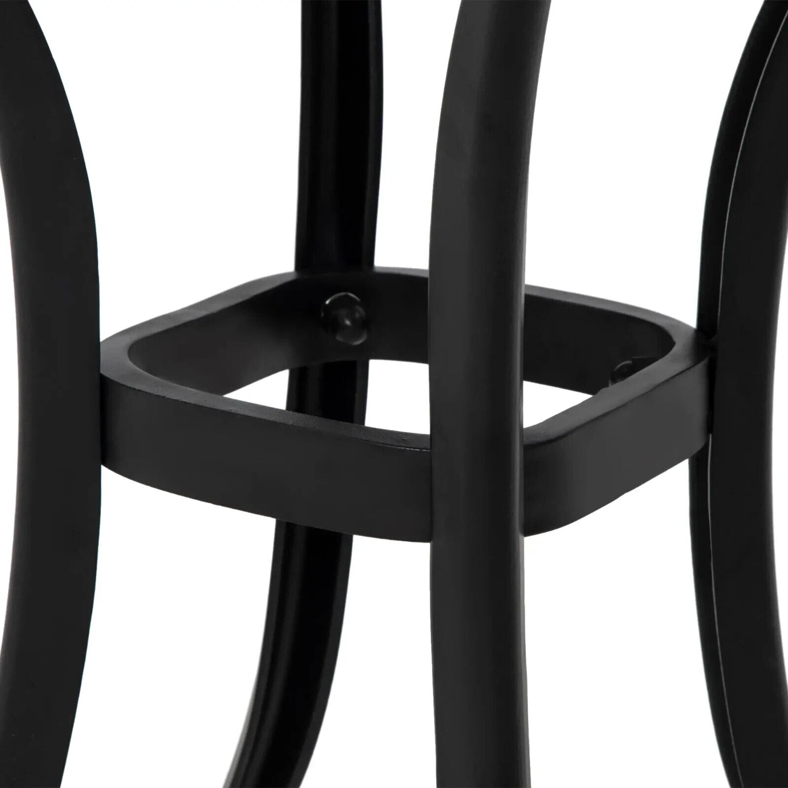 Cast Aluminium Bistro Table Square Outdoor Garden with Umbrella Hole Black - Home and Garden Furniture Shop - #rustic - furniture#