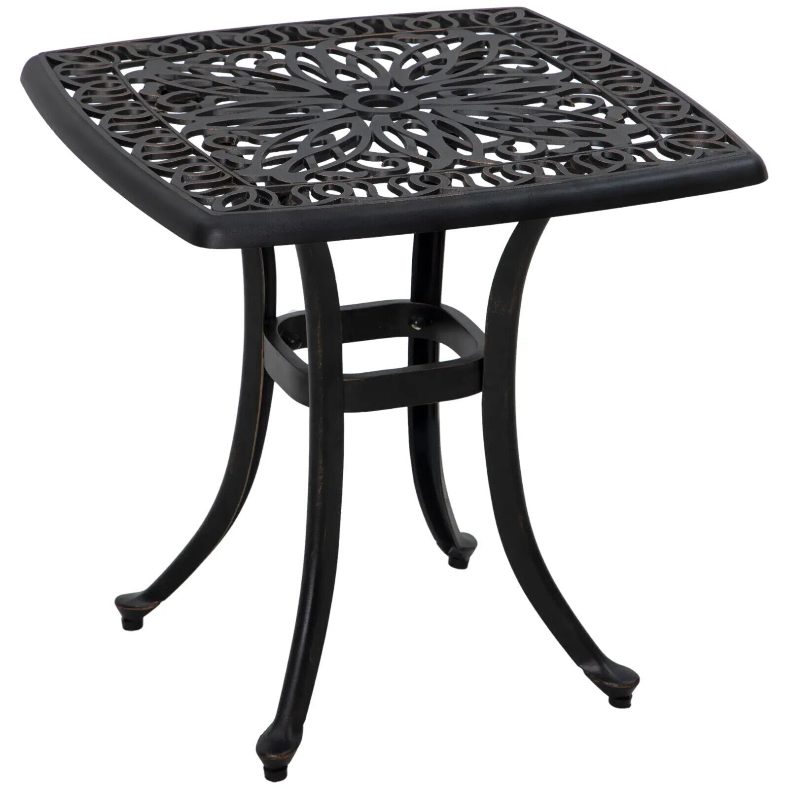 Cast Aluminium Bistro Table with Umbrella Hole - Outdoor Garden Furniture - Home and Garden Furniture Shop - #rustic - furniture#