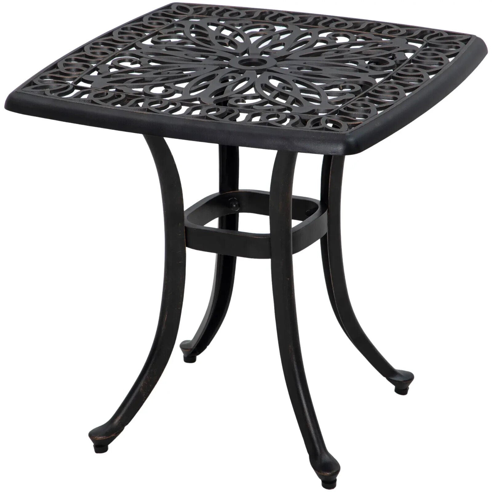Cast Aluminium Bistro Table with Umbrella Hole - Outdoor Garden Furniture - Home and Garden Furniture Shop - #rustic - furniture#