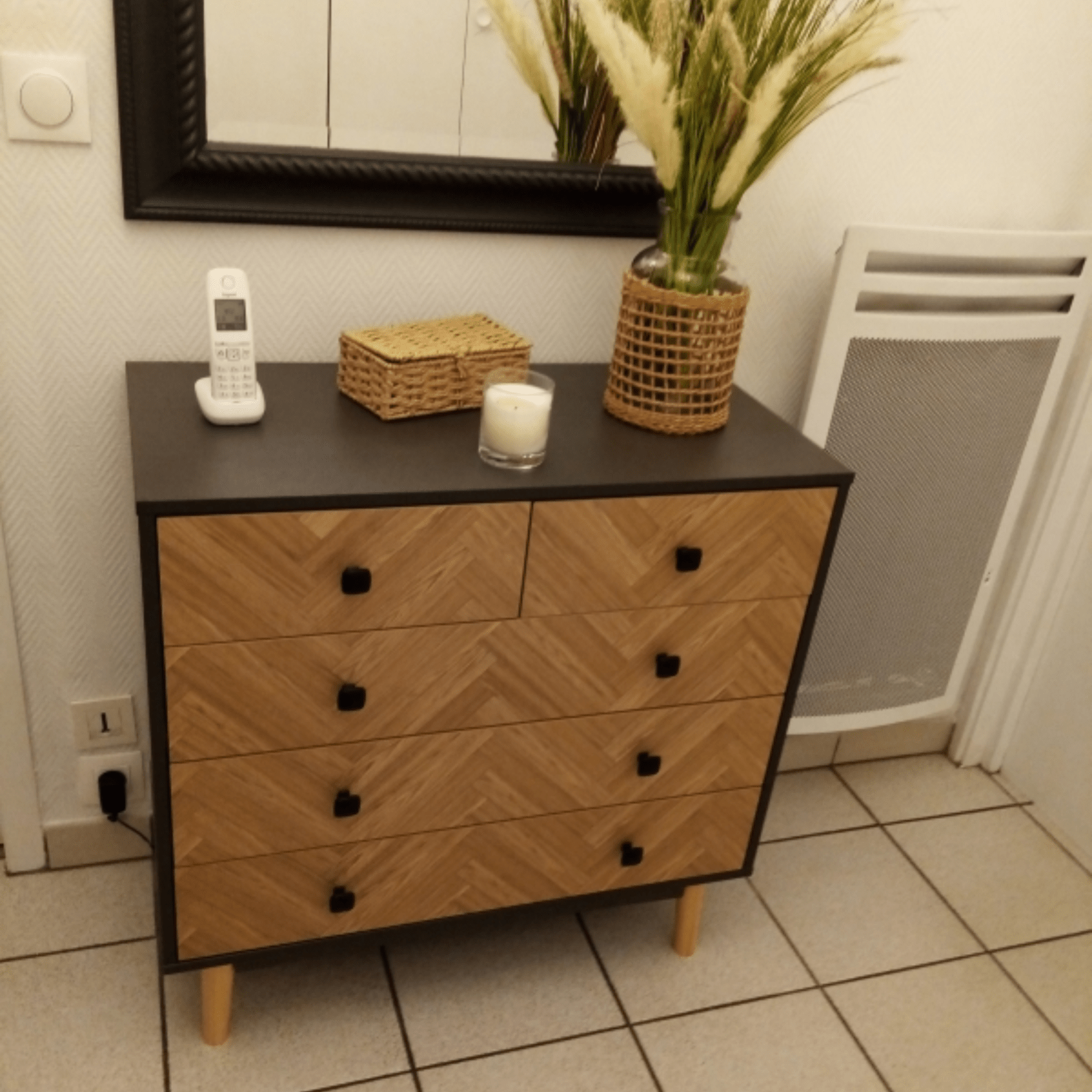 Chest of Drawers 5 Drawer Dresser Storage Cabinet Bedroom Wood Effect Bedside - Home and Garden Furniture Shop - rustic - furniture