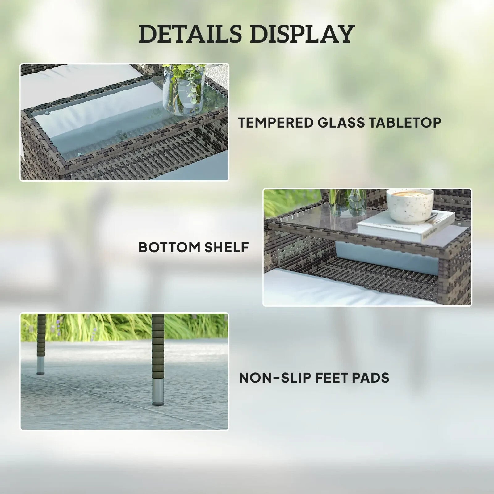 Companion Love Seat Garden Furniture Powder - Coated Rust - Resistant Charcoal Grey - Home and Garden Furniture Shop - rustic - furniture