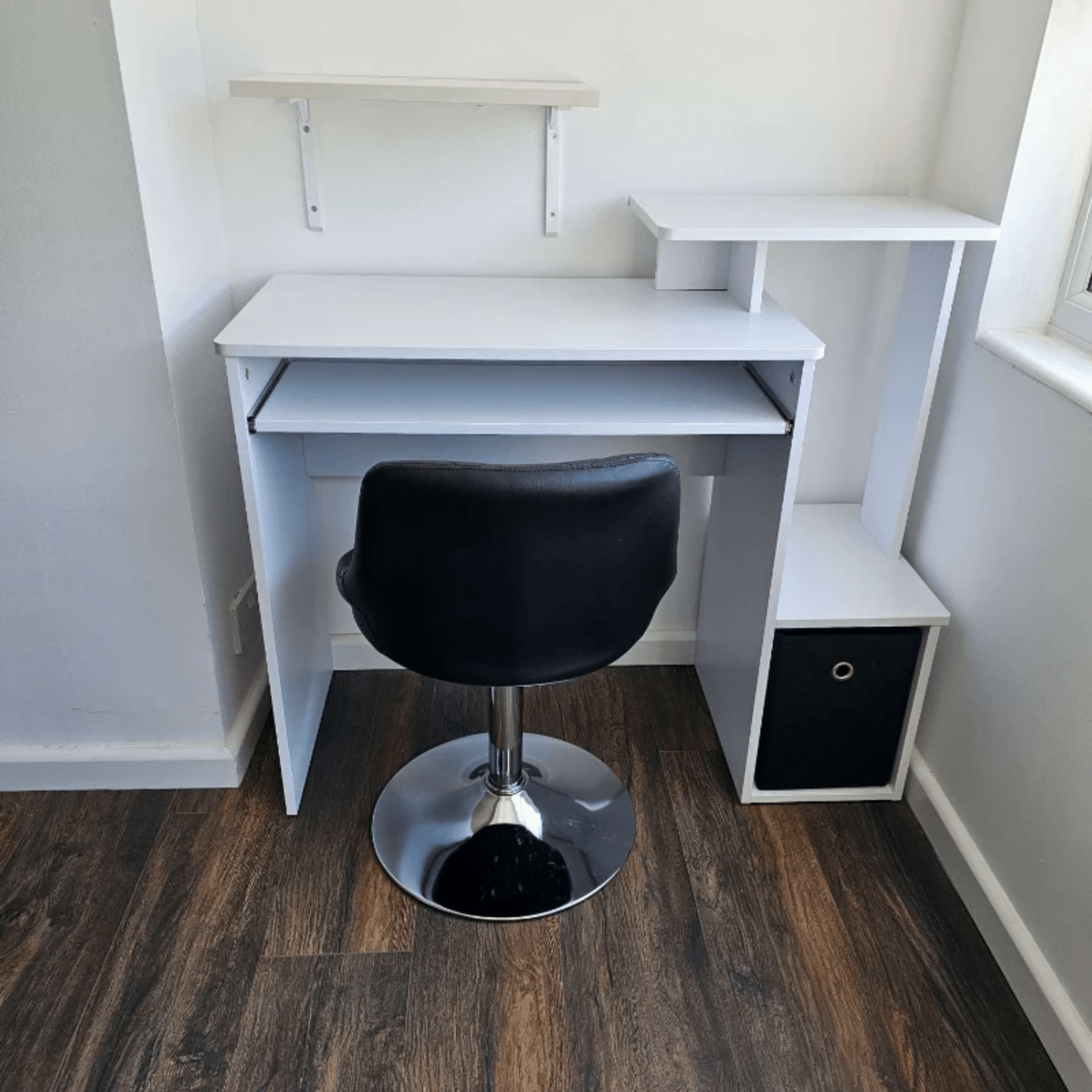 Computer Desk Shelves Home Office Study Workstation Table PC Laptop Desks Drawer - Home and Garden Furniture Shop - rustic - furniture