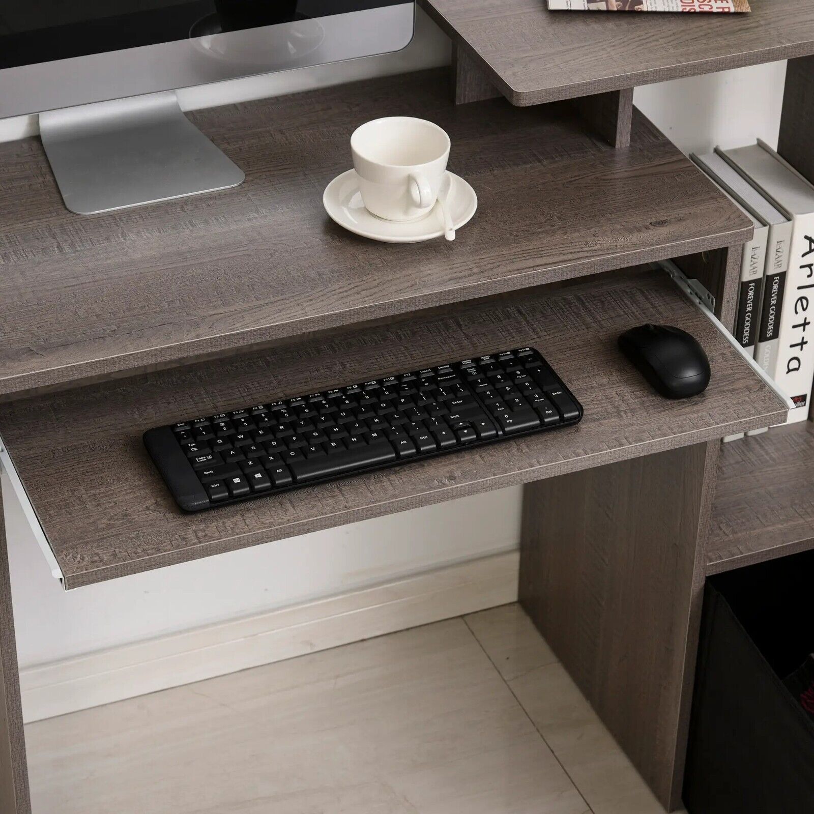 Computer Desk Shelves Home Office Study Workstation Table PC Laptop Desks Drawer - Home and Garden Furniture Shop - #rustic - furniture#