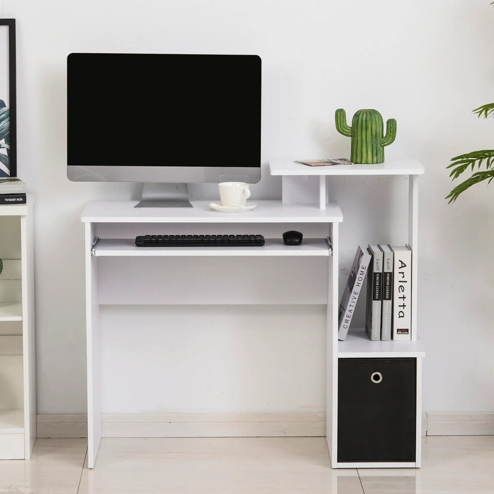 Computer Desk Shelves Home Office Study Workstation Table PC Laptop Desks Drawer - Home and Garden Furniture Shop - #rustic - furniture#