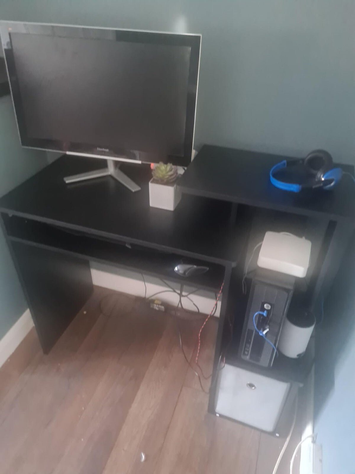 Computer Desk Shelves Home Office Study Workstation Table PC Laptop Desks Drawer - Home and Garden Furniture Shop - rustic - furniture