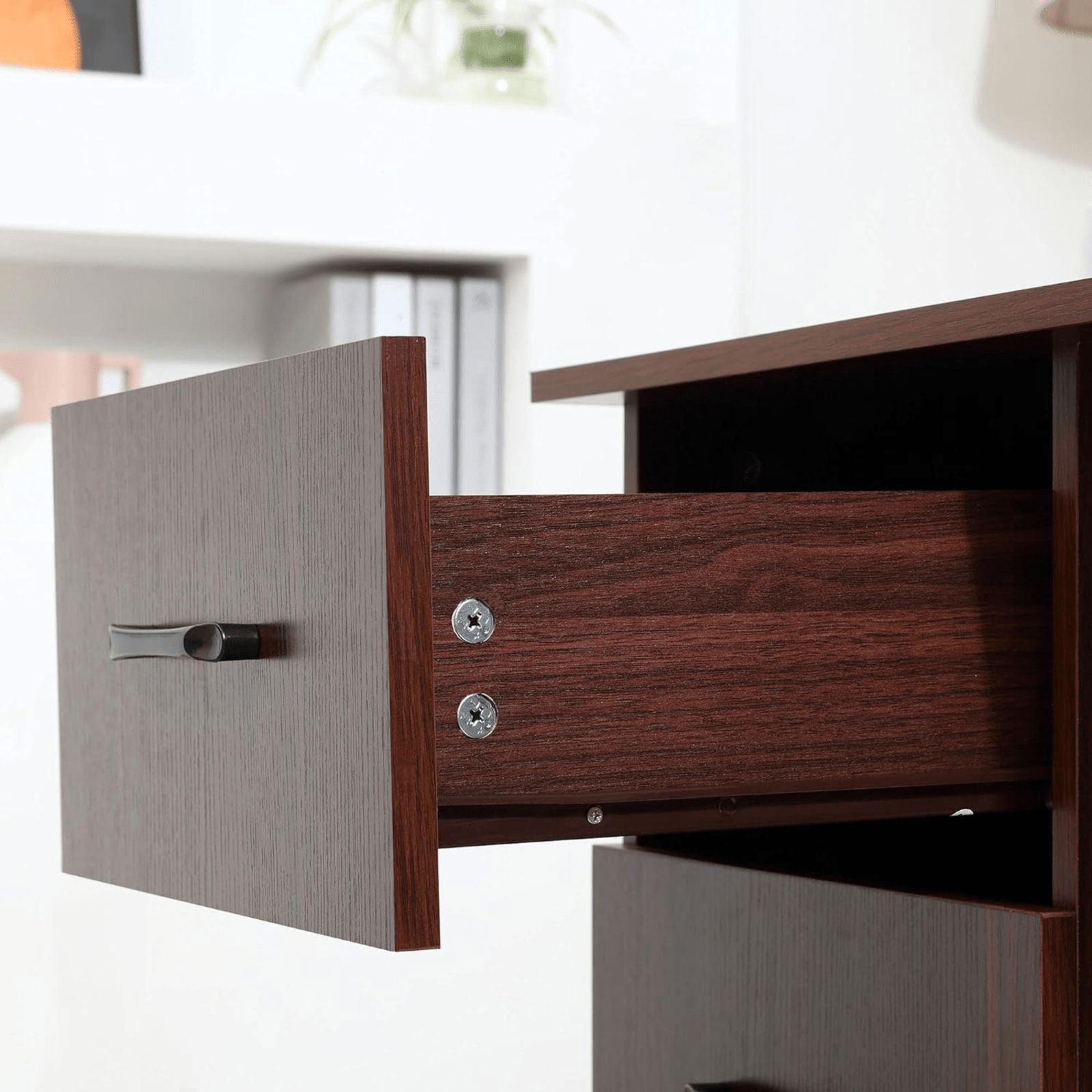 Computer Desk with Drawers Shelves PC Desk Organiser Workstation Writing Table - Home and Garden Furniture Shop - rustic - furniture