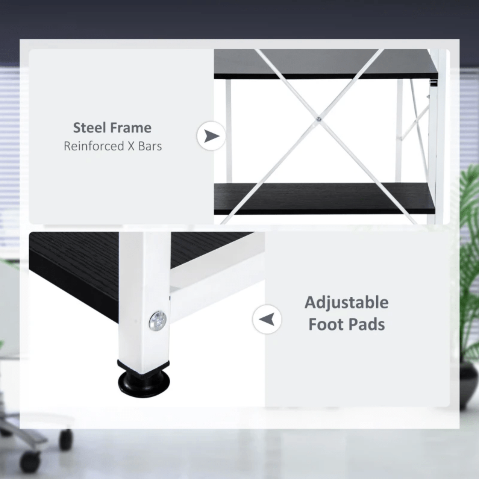 Computer Desk with Shelves Home Office Study Desk Writing Table Workstation Desk - Home and Garden Furniture Shop - rustic - furniture