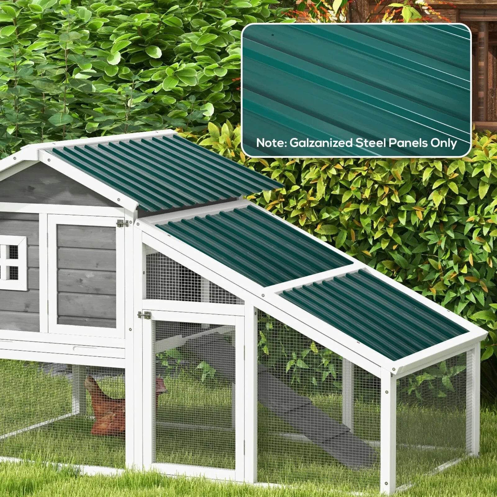 Corrugated Roofing Sheets Pack of 12 Galvanised Metal for Greenhouse Garage Shed - Home and Garden Furniture Shop - rustic - furniture