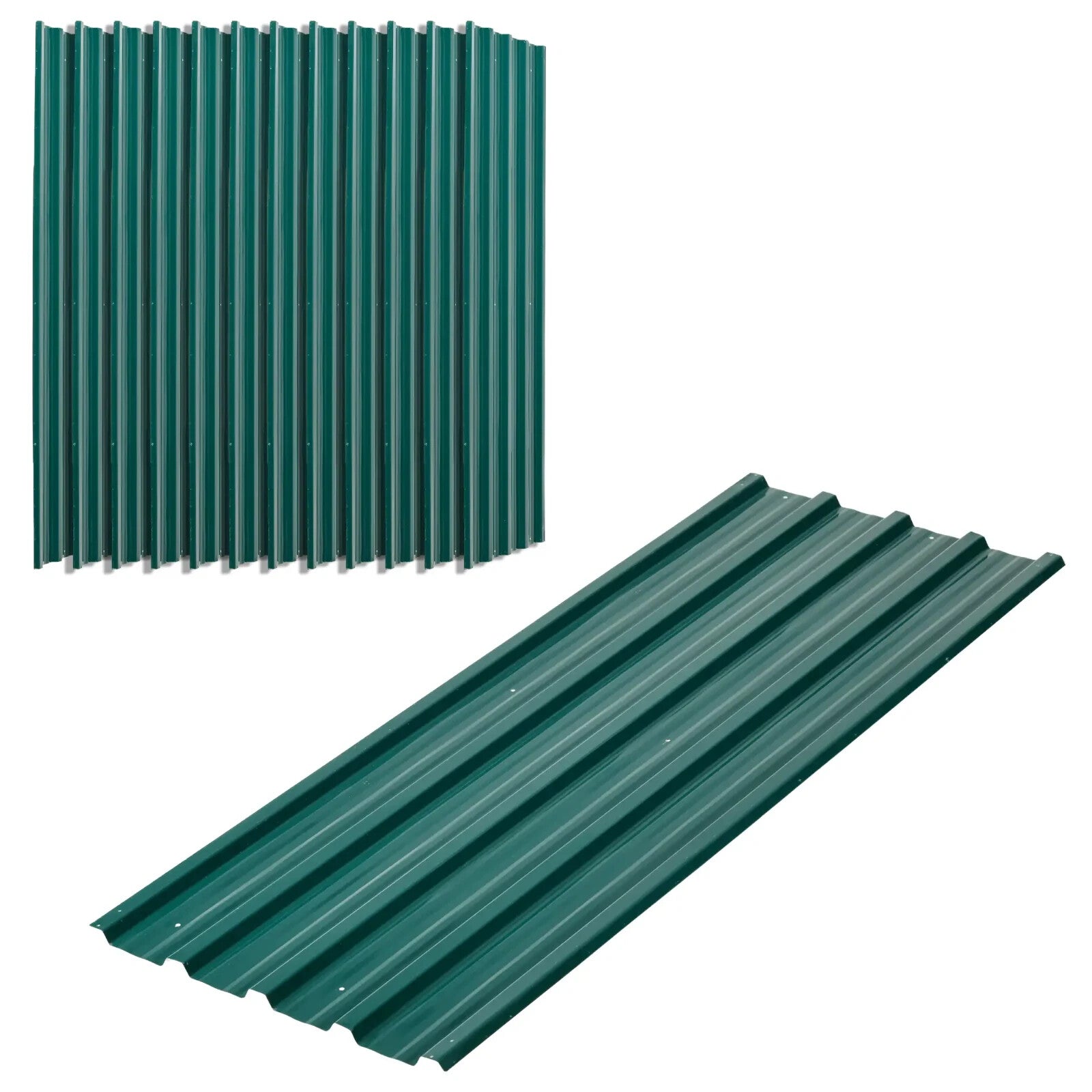 Corrugated Roofing Sheets Pack of 12 Galvanised Metal for Greenhouse Garage Shed - Home and Garden Furniture Shop - rustic - furniture