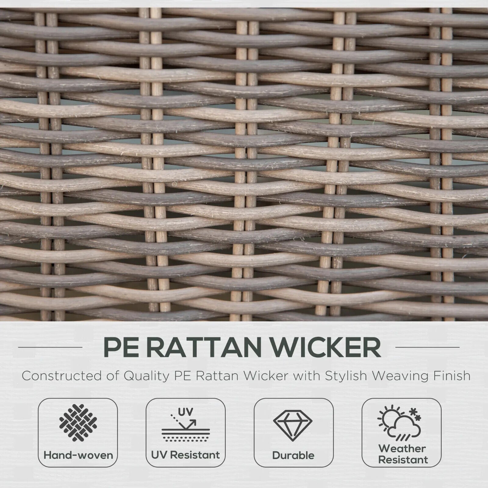 Deluxe Rattan Garden Sofa Chair Stool Table Set Patio Wicker Aluminium Frame - Home and Garden Furniture Shop - #rustic - furniture#