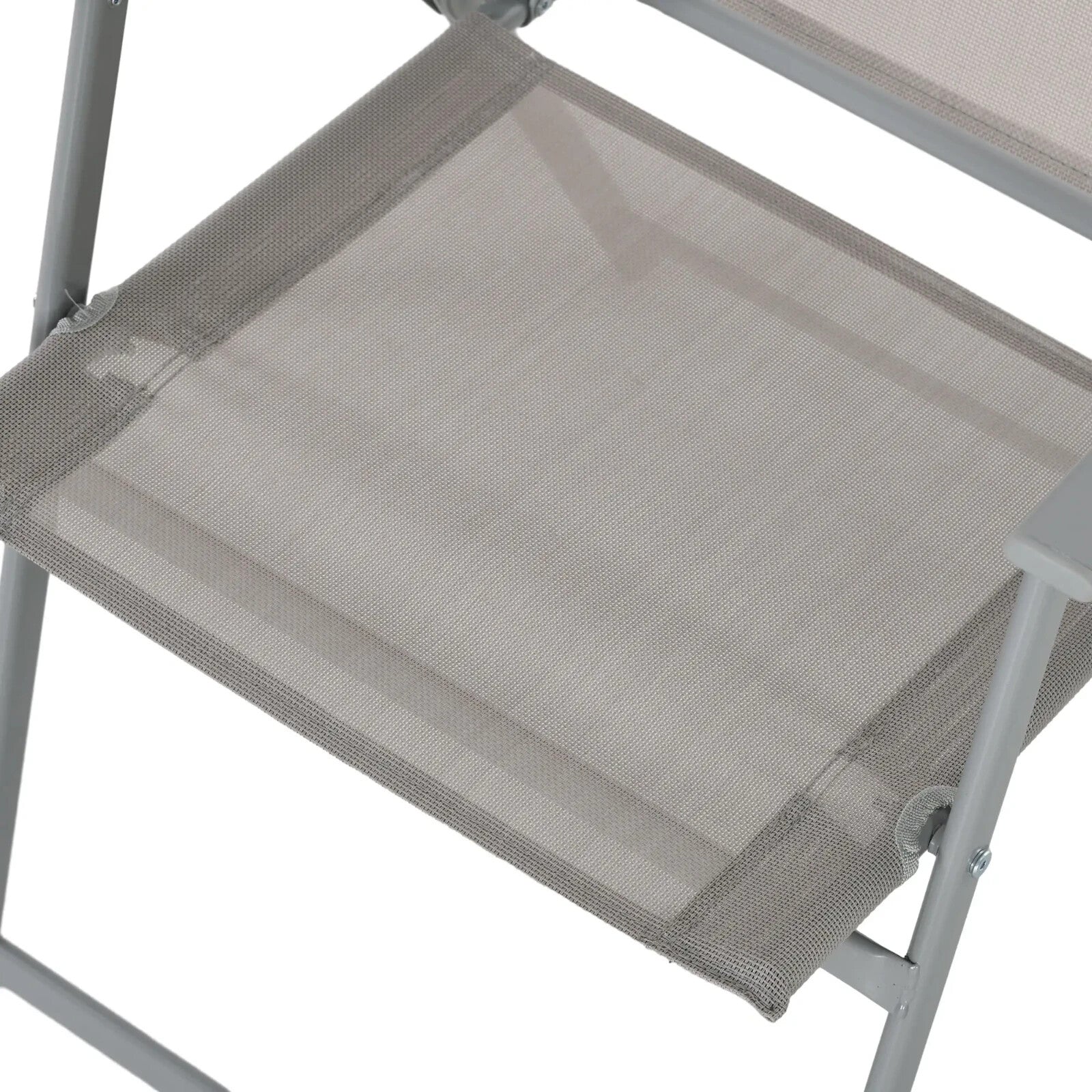 Dining Set 8 - Piece Powder Coated with Tempered Glass Top Table & Parasol Grey - Home and Garden Furniture Shop - rustic - furniture