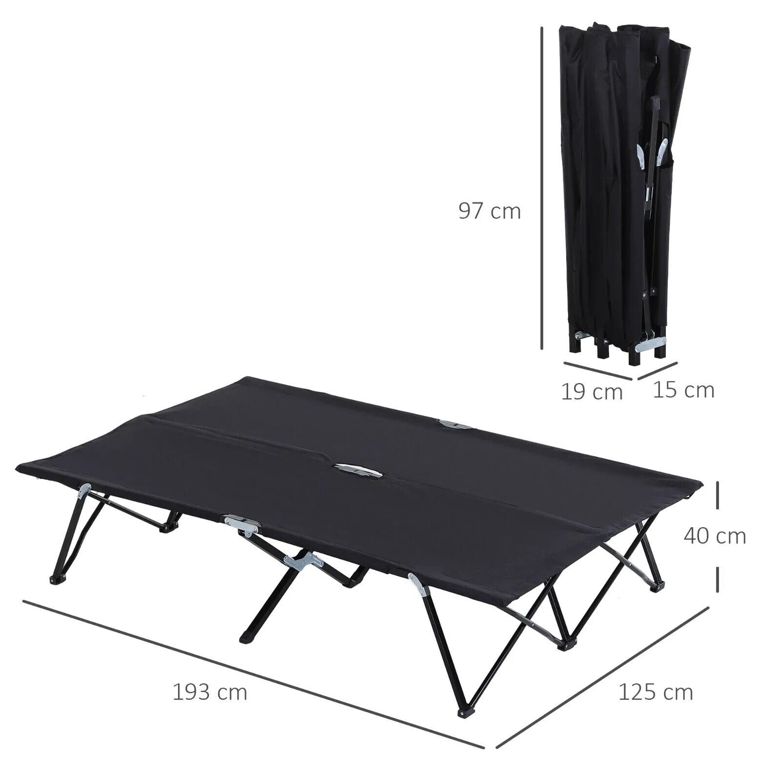 Double Folding Cot Bed with Carry Bag Portable Travel Camp Bed for Hiking Tent - Home and Garden Furniture Shop - #rustic - furniture#